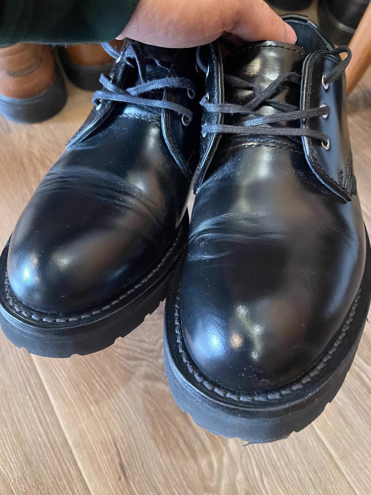 N.Hoolywood N.HOOLYWOOD DANNER Postman Derby 3-Eye Low Top Leather Shoes Size US 7.5 / EU 40-41 - 3 Thumbnail