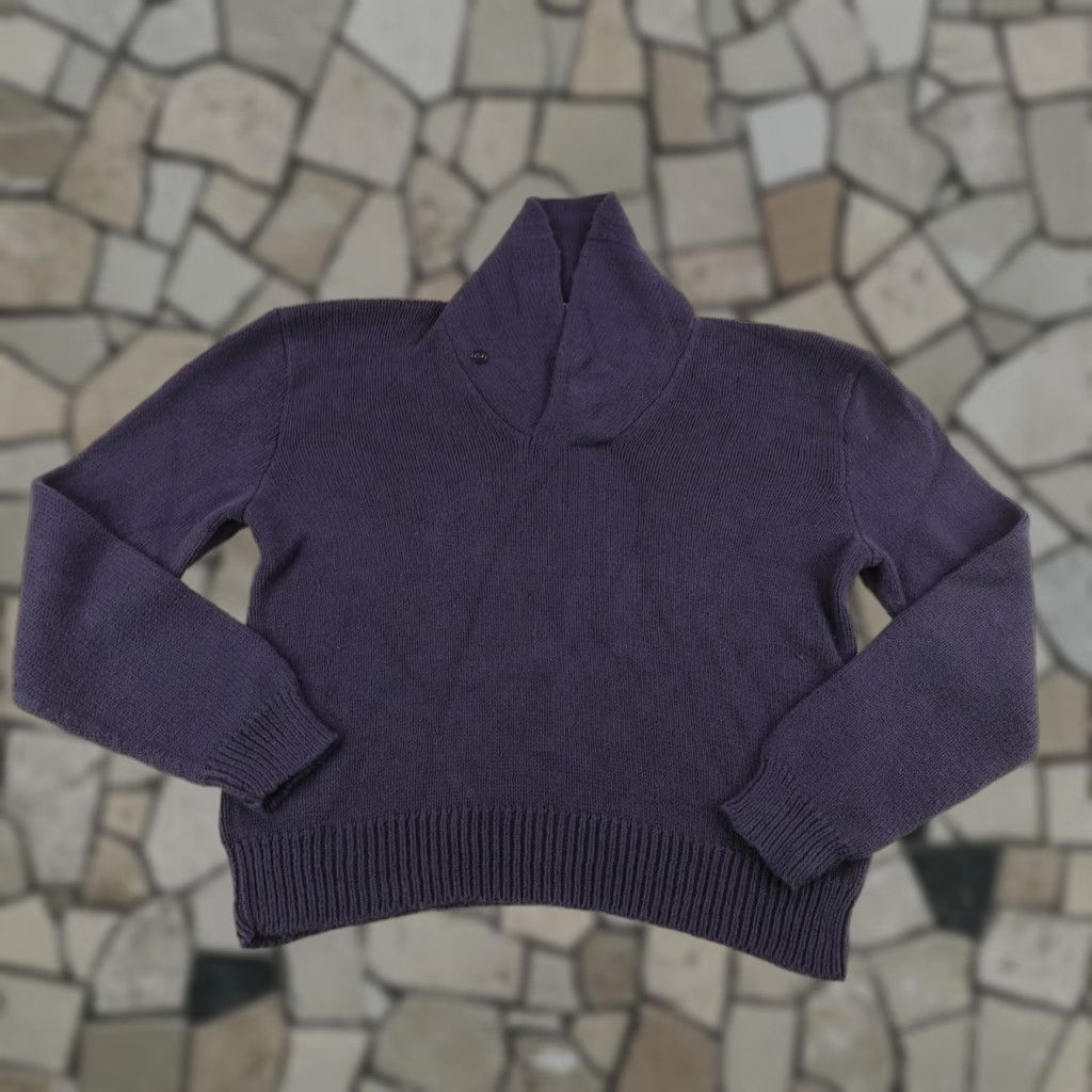 Polo Ralph Lauren VINTAGE Polo Ralph Lauren Sweater Mens XL Blue Pullover Shawl Collar 90s Size US XL / EU 56 / 4 - 1 Thumbnail