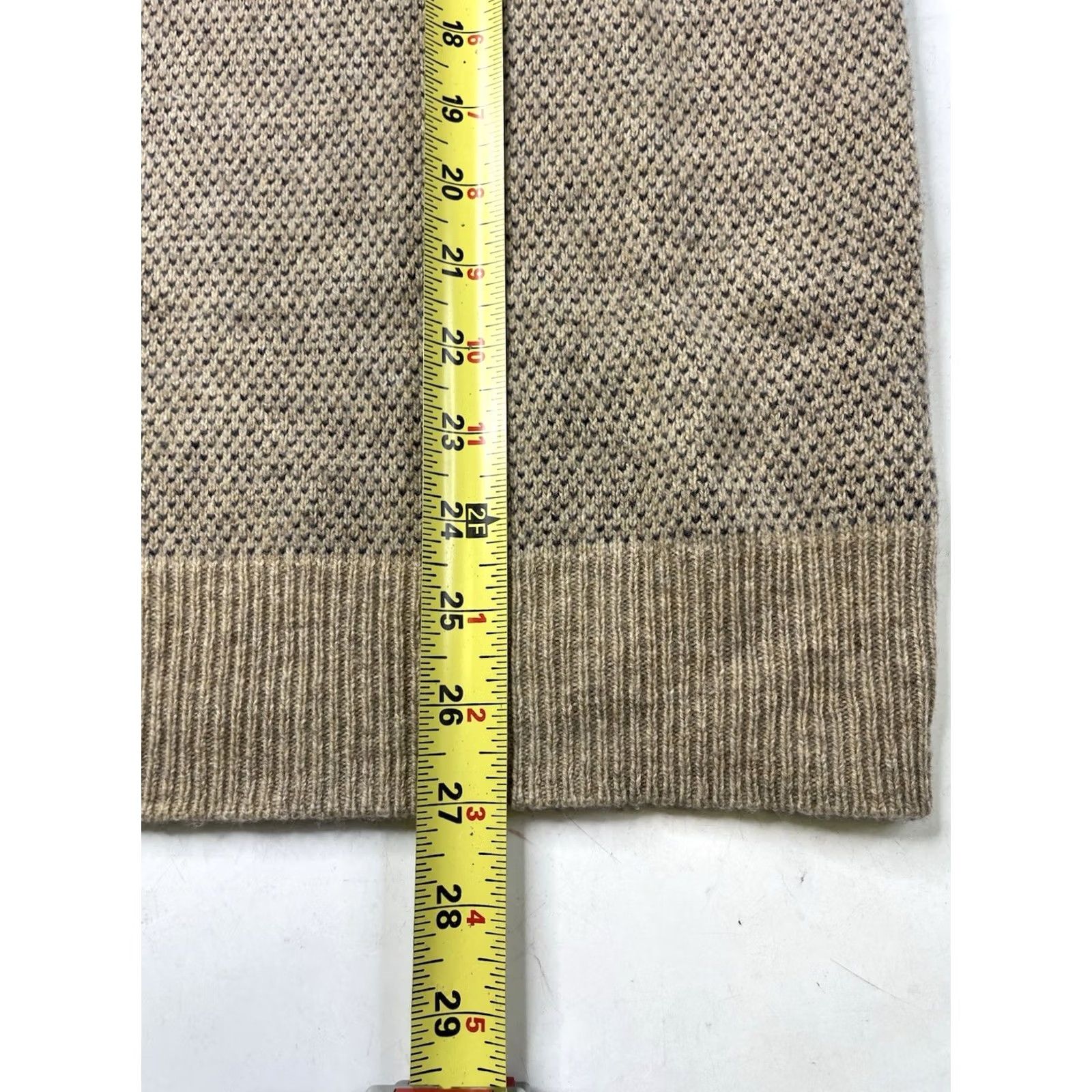 Vintage J Crew Men's L Merino Wool Birdseye Sweater Crewneck Pullover Donegal Preppy Beige Size US L / EU 52-54 / 3 - 5 Thumbnail