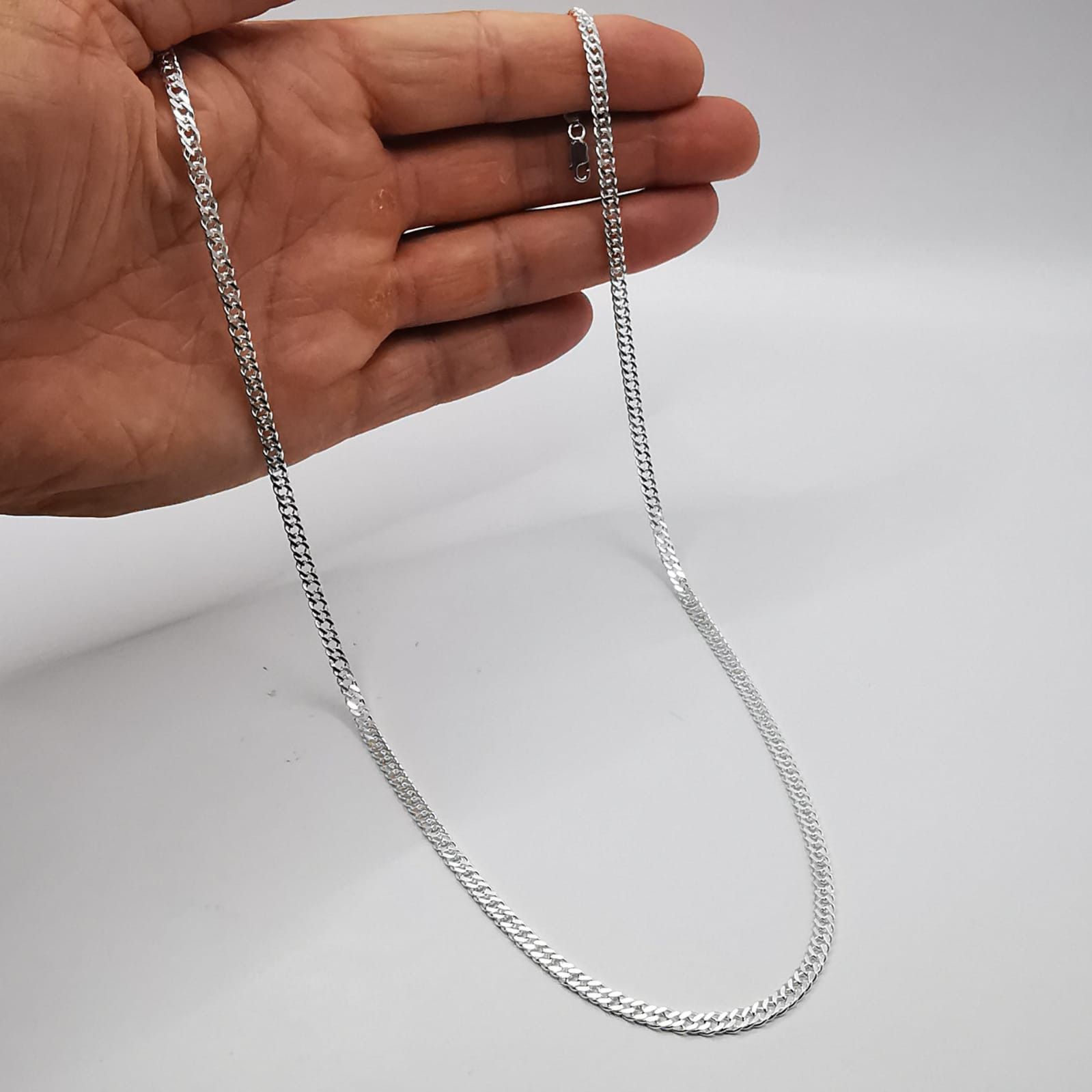 Sterling Silver Vintage Jewelry Chain, 925 Sterling Silver, Signed 13,58g Size ONE SIZE - 8 Thumbnail