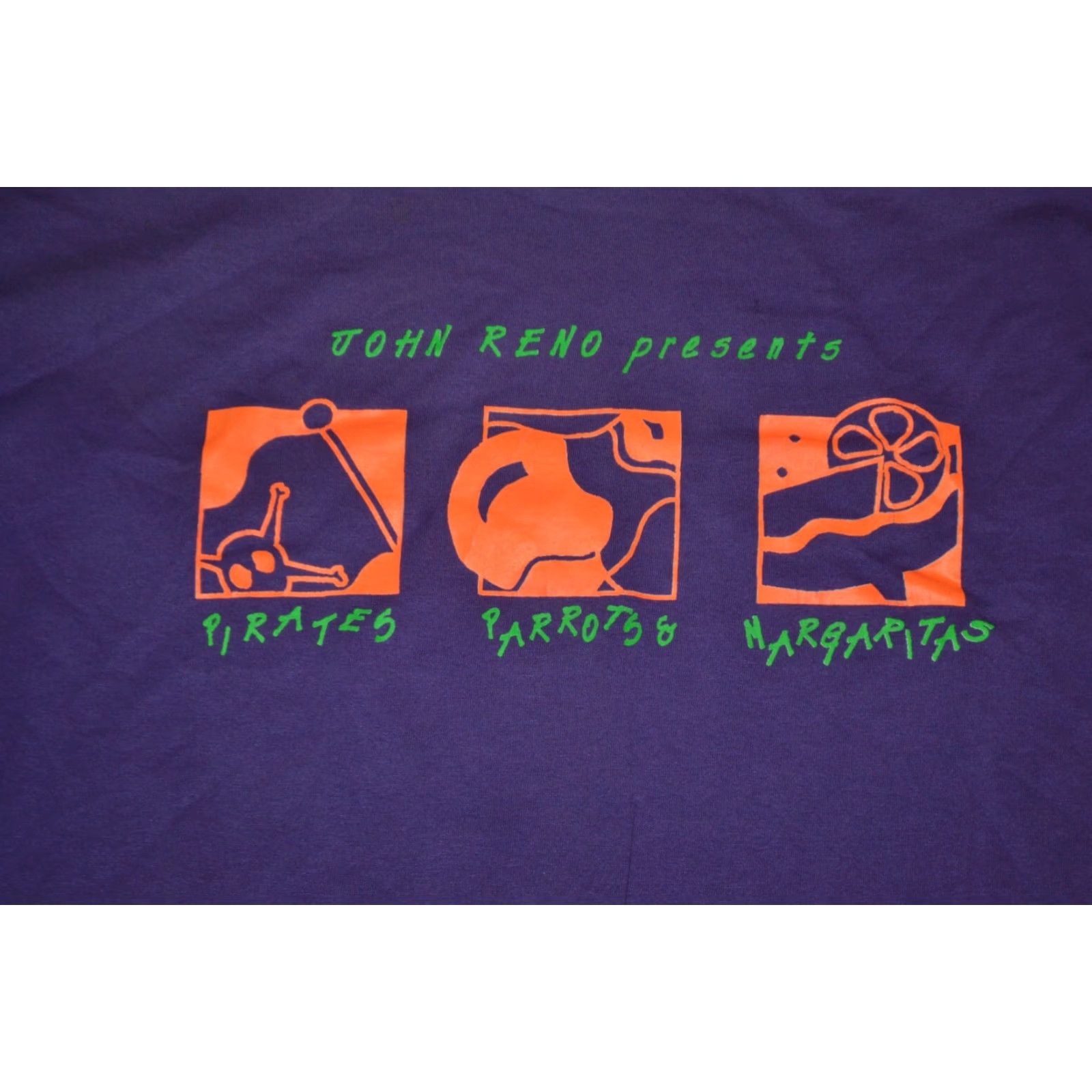 Fruit Of The Loom VTG Pirates Parrots Margaritas T Shirt XL Men Purple 100% Cotton Fruit Of The Loom Graphic Tee Concert Tour 90s Music Size US XL / EU 56 / 4 - 2 Thumbnail