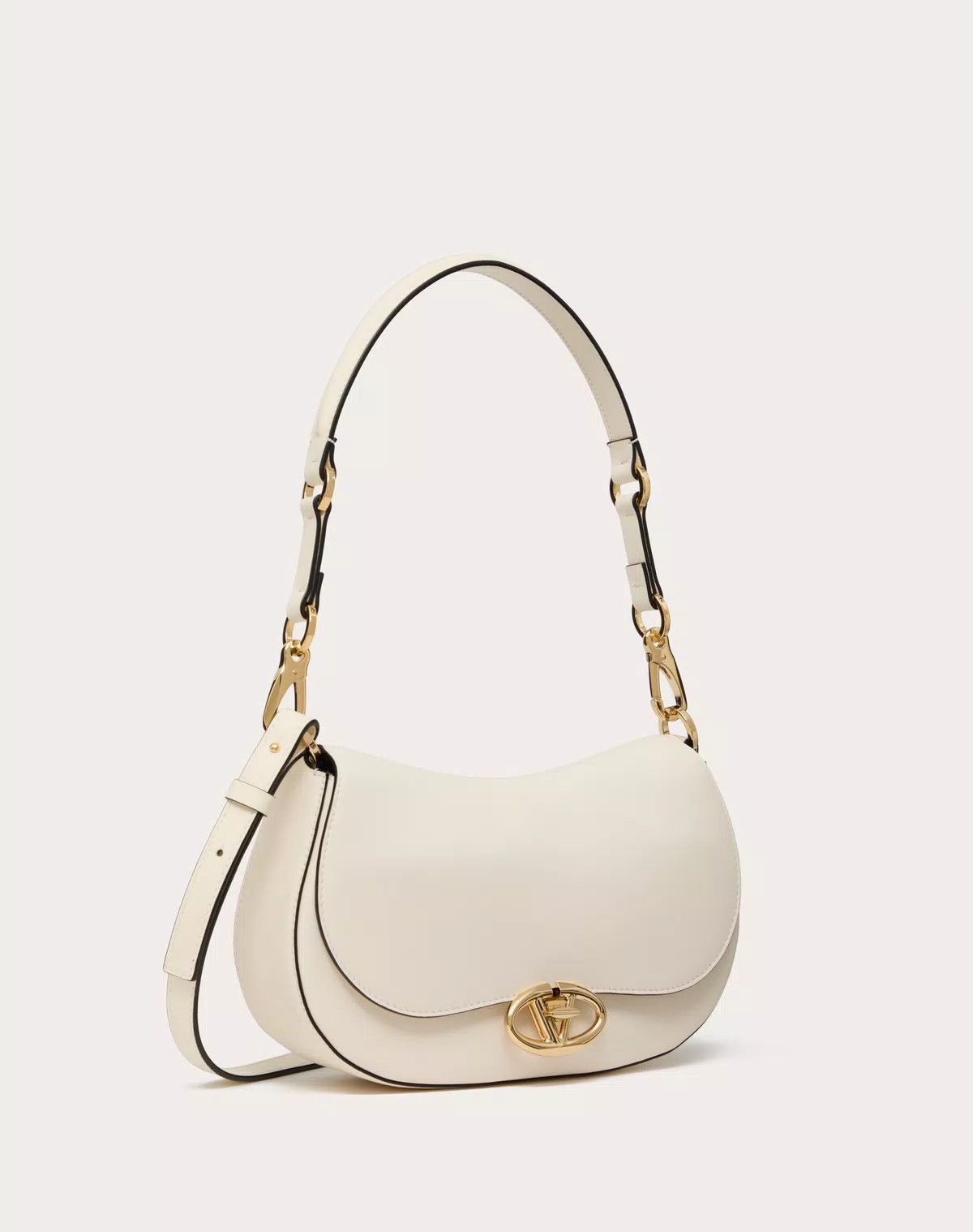 Valentino oc11z0725 Size:OS/ Shoulder Bag In Nappa Calfskin in White Size ONE SIZE - 2 Thumbnail