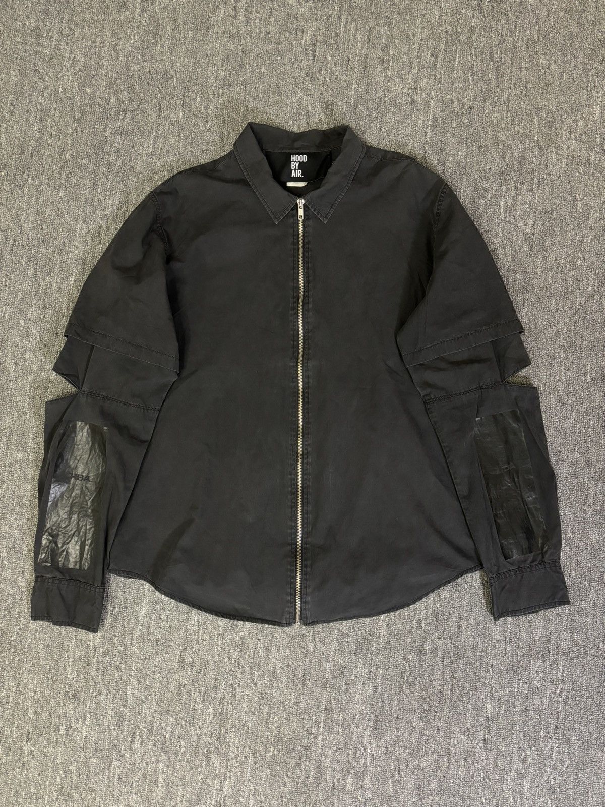 Pre-owned Hood By Air Zip Up Shirt In Black