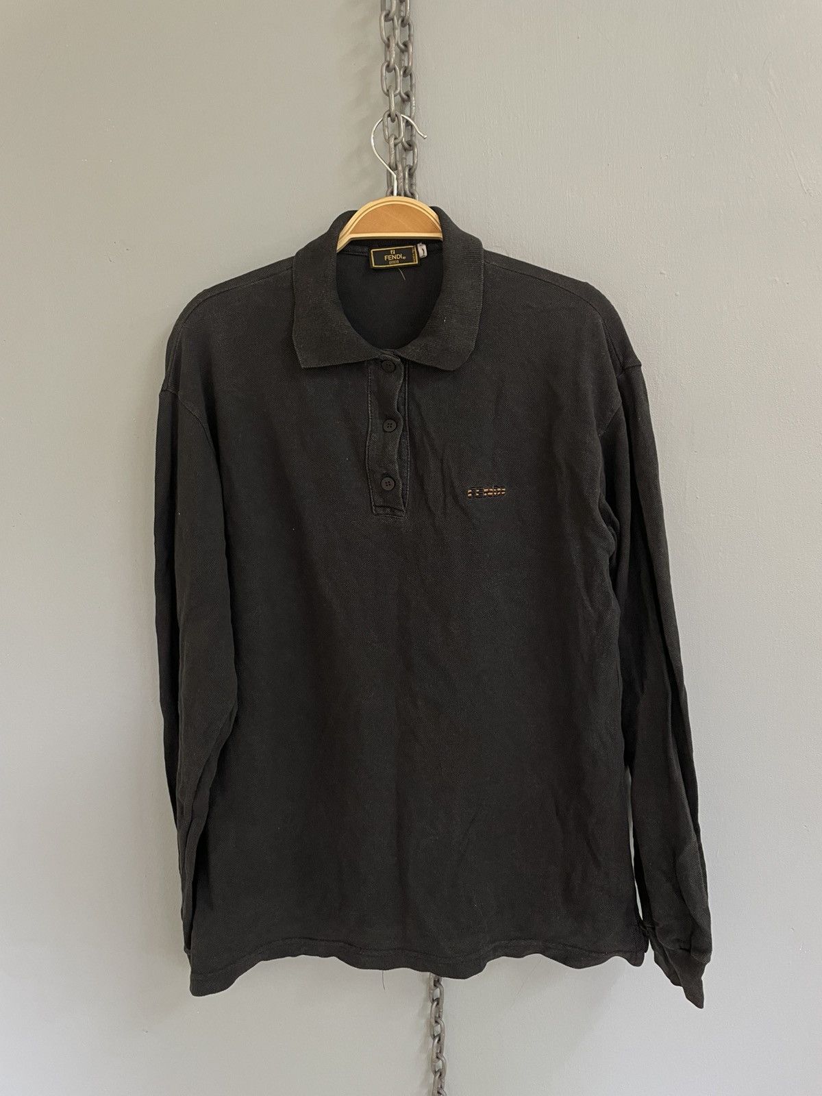 Fendi Vintage Fendi long sleeve polo shirt Size US M / EU 48-50 / 2 - 1 Thumbnail