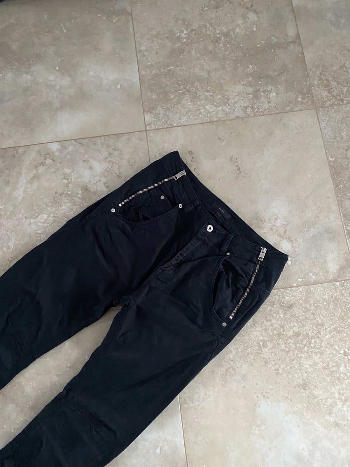 Diesel Vintage Diesel J-Cut Slim Jeans Zip Waist Balck Avant Garde Size US 32 / EU 48 - 3 Thumbnail