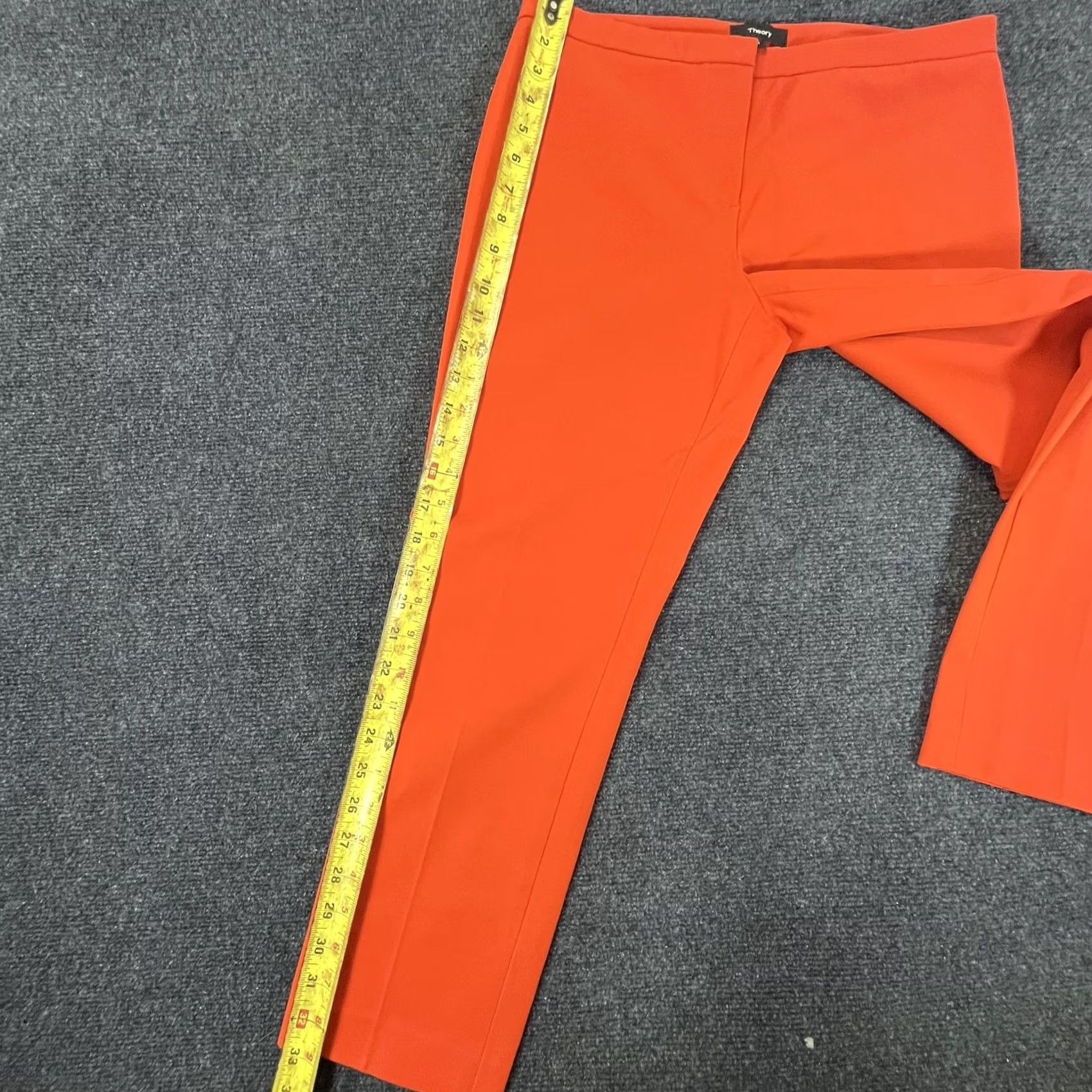 Theory Theory Womens Pants Orange 4 Slim Ankle Career Office Stretch Made in USA Size 27" / US 4 / IT 40 - 5 Thumbnail