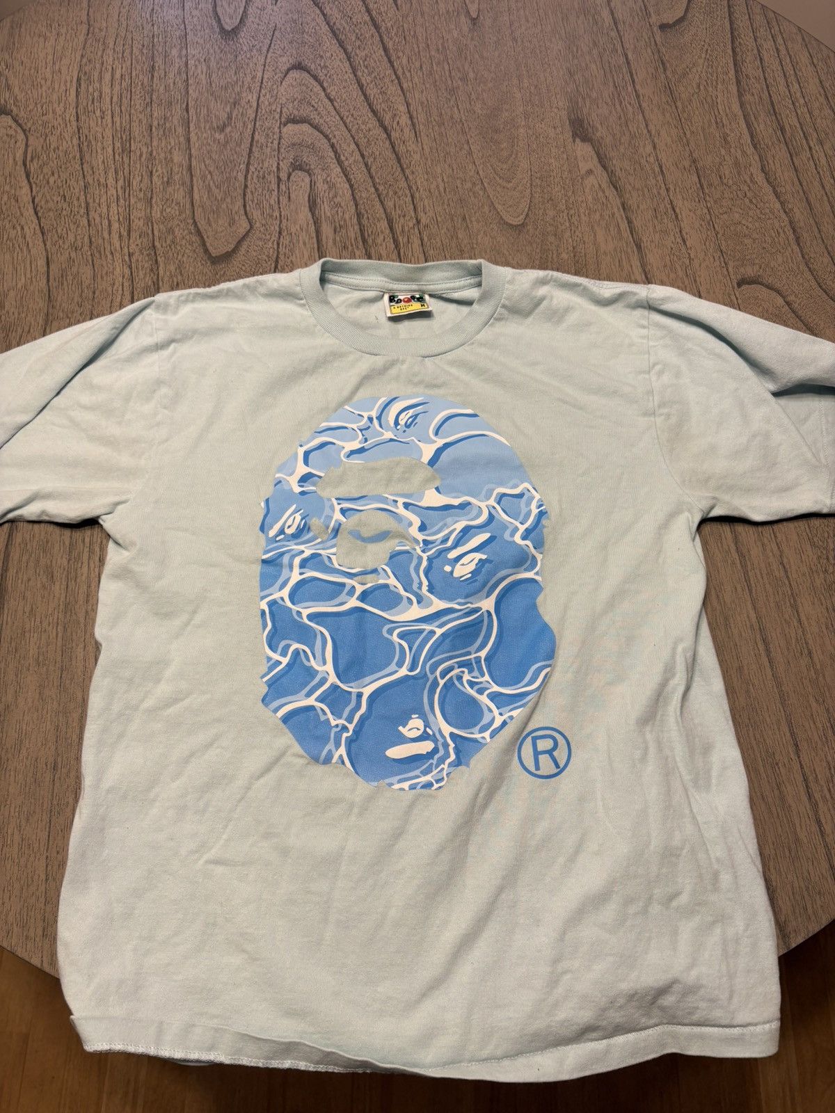 Bape Baby Blue Tidal Wave Medium Bape Tee Size US M / EU 48-50 / 2 - 1 Thumbnail