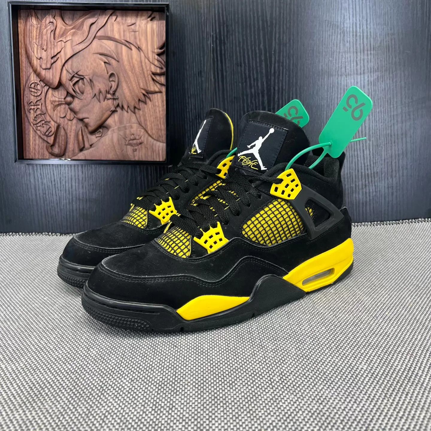 Nike Air Jordan 4 'Raijin' Black Yellow 45 Size US 11 / EU 44 - 1 Thumbnail