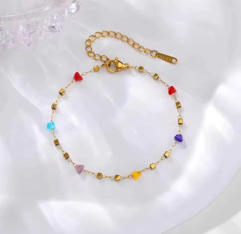 Other Irregular Colored Stone Sweet Bracelet Size ONE SIZE - 1 Thumbnail