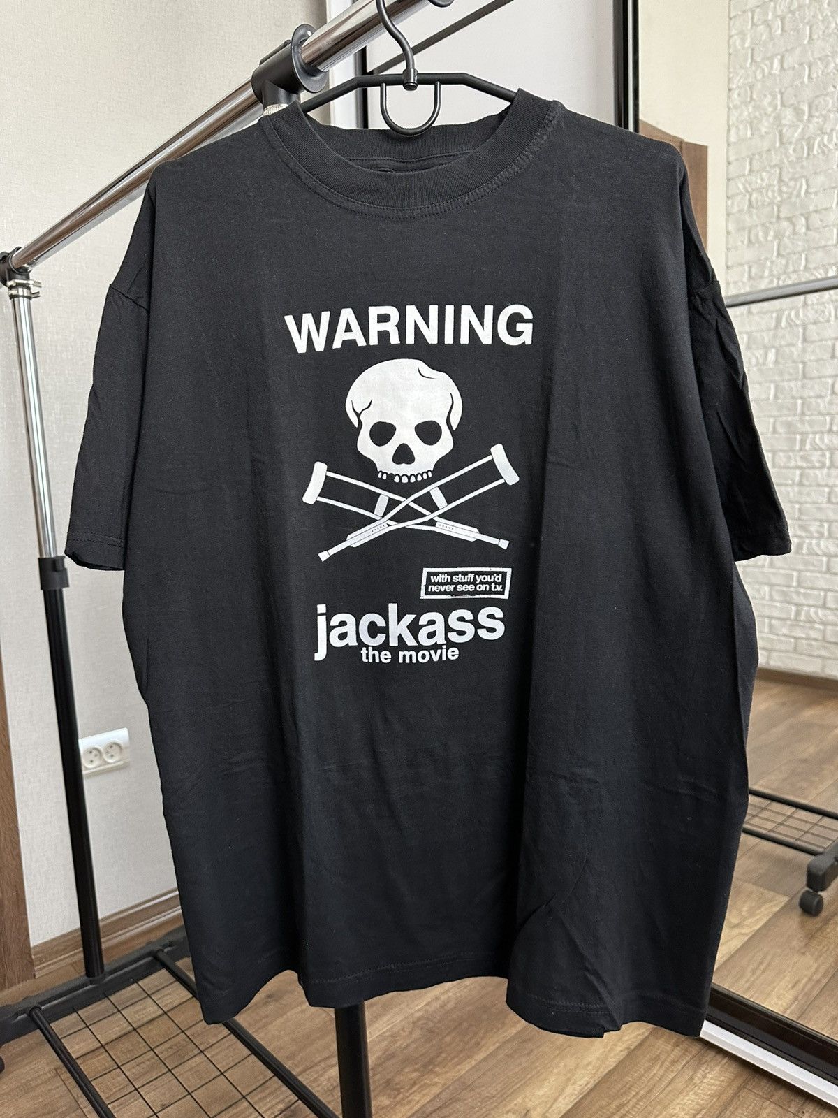Vintage 2002 Jackass Warning Vintage Movie T-Shirt Tee Size US XL / EU 56 / 4 - 3 Thumbnail