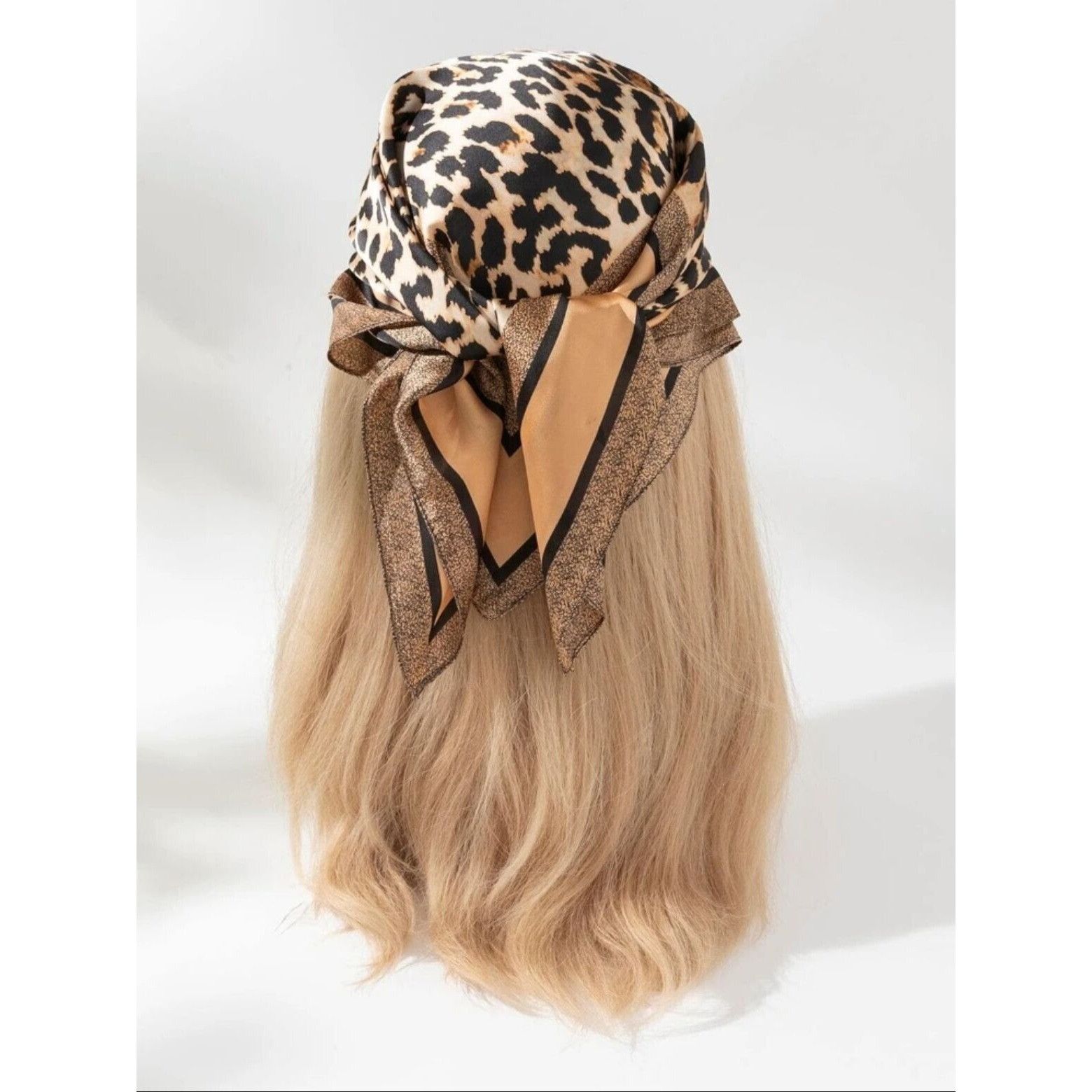 Other New Classic Bandana Square Scarf Vintage Animal Print Silk A Size ONE SIZE - 3 Thumbnail