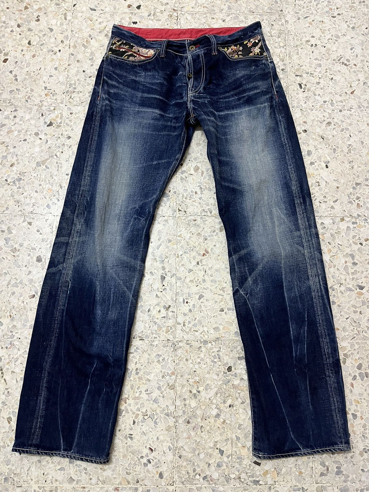 Japanese Brand Japanese brand Eternal distressed denim sakura design Size US 33 - 1 Thumbnail