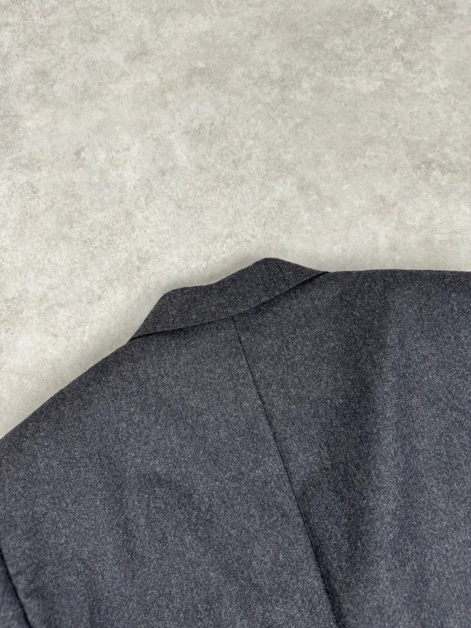 Burberry 1990s Burberry Grey Wool Blazer Jacket Size 40R - 7 Thumbnail