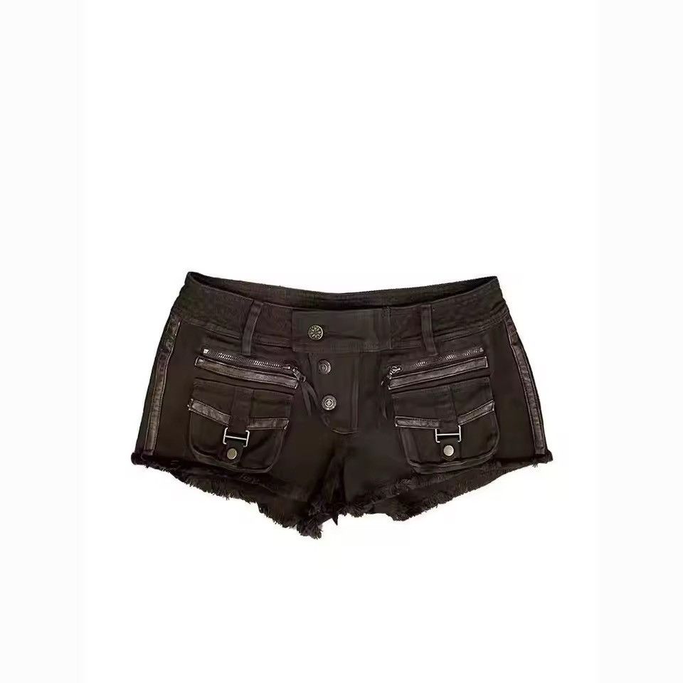 Vintage Y2K Multi Pockets Vintage Style Punk Mini Shorts Size 27" / US 4 / IT 40 - 2 Thumbnail