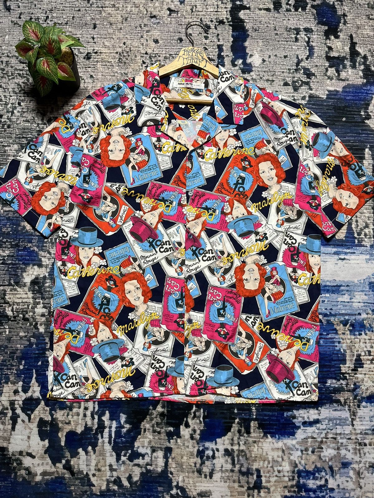 Designer × Vintage 🔥RARE Nine Nuts By Nissy OVP Girl Full Print Shirt Button up Size US XXL / EU 58 / 5 - 1 Thumbnail