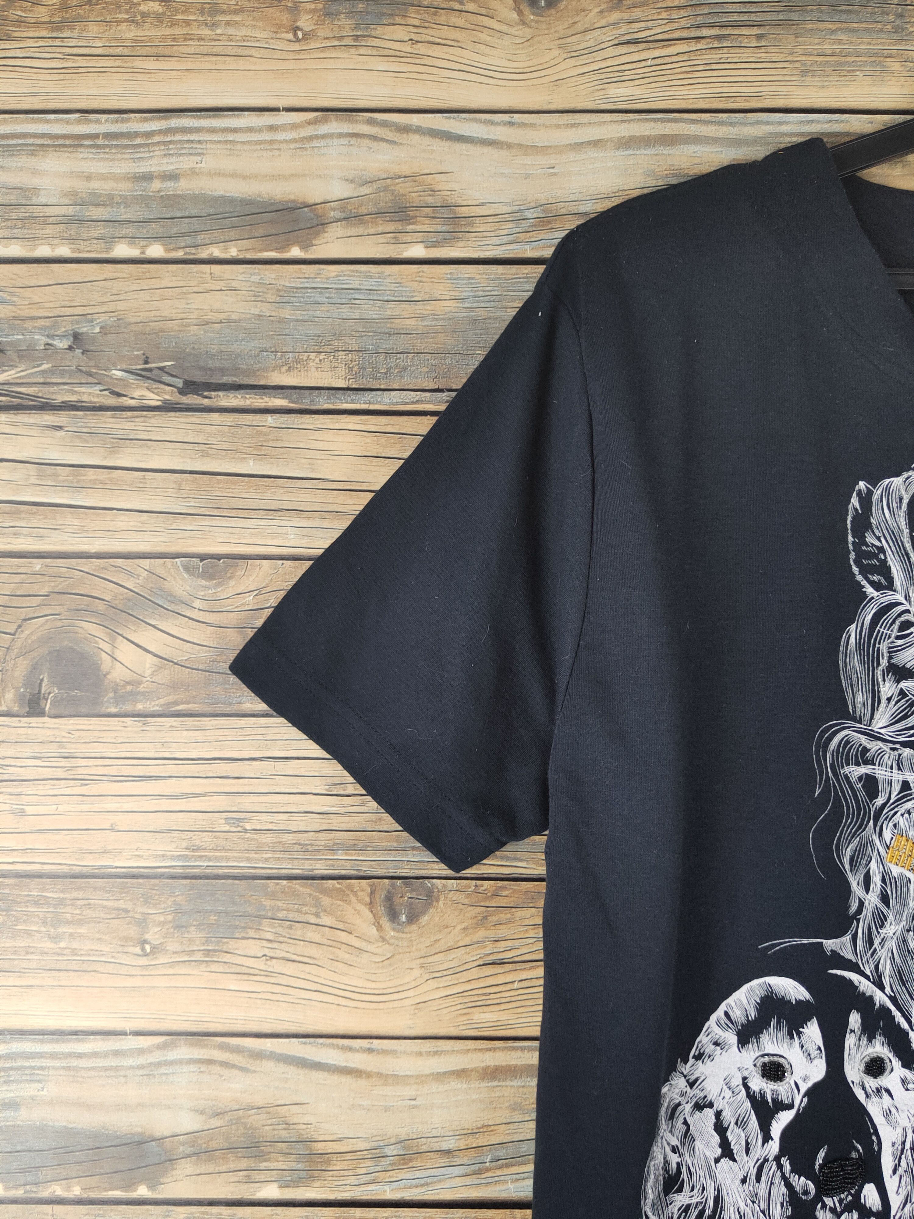 Japanese Brand DL Aify Fashion Dog Black Short Sleeve T-shirt #1625 Size US L / EU 52-54 / 3 - 5 Thumbnail