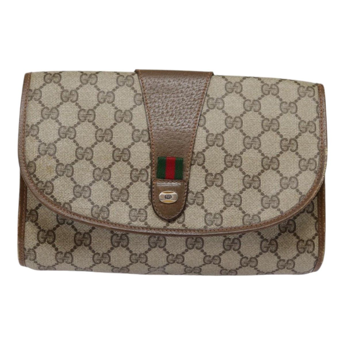 Gucci Ophidia Beige Canvas Clutch Bag (Pre-Owned) Size ONE SIZE - 1 Thumbnail