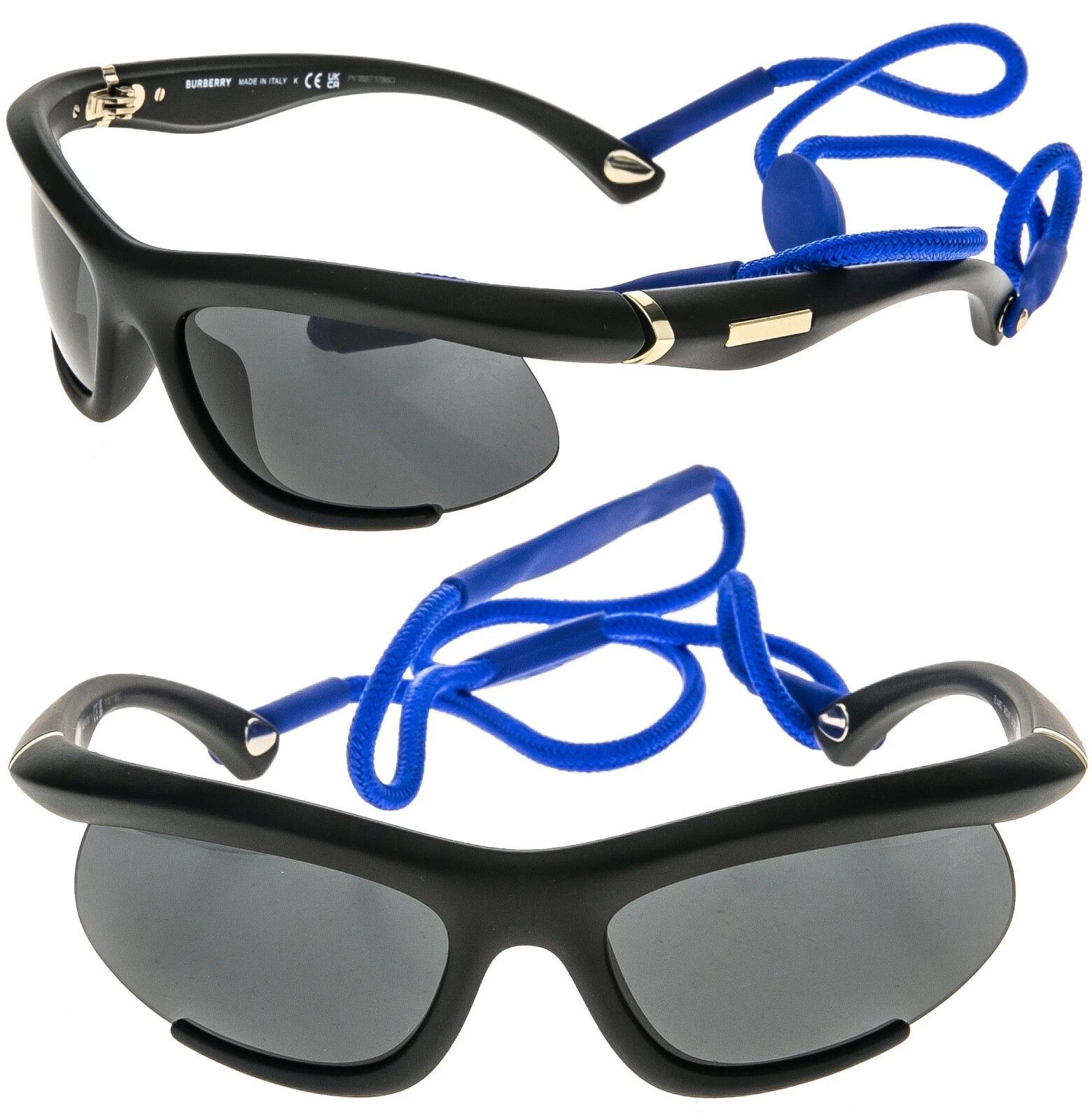 Burberry BURBERRY BE4462 4462 Black Sport Wrap Equestrian Sunglasses Size ONE SIZE - 1 Thumbnail