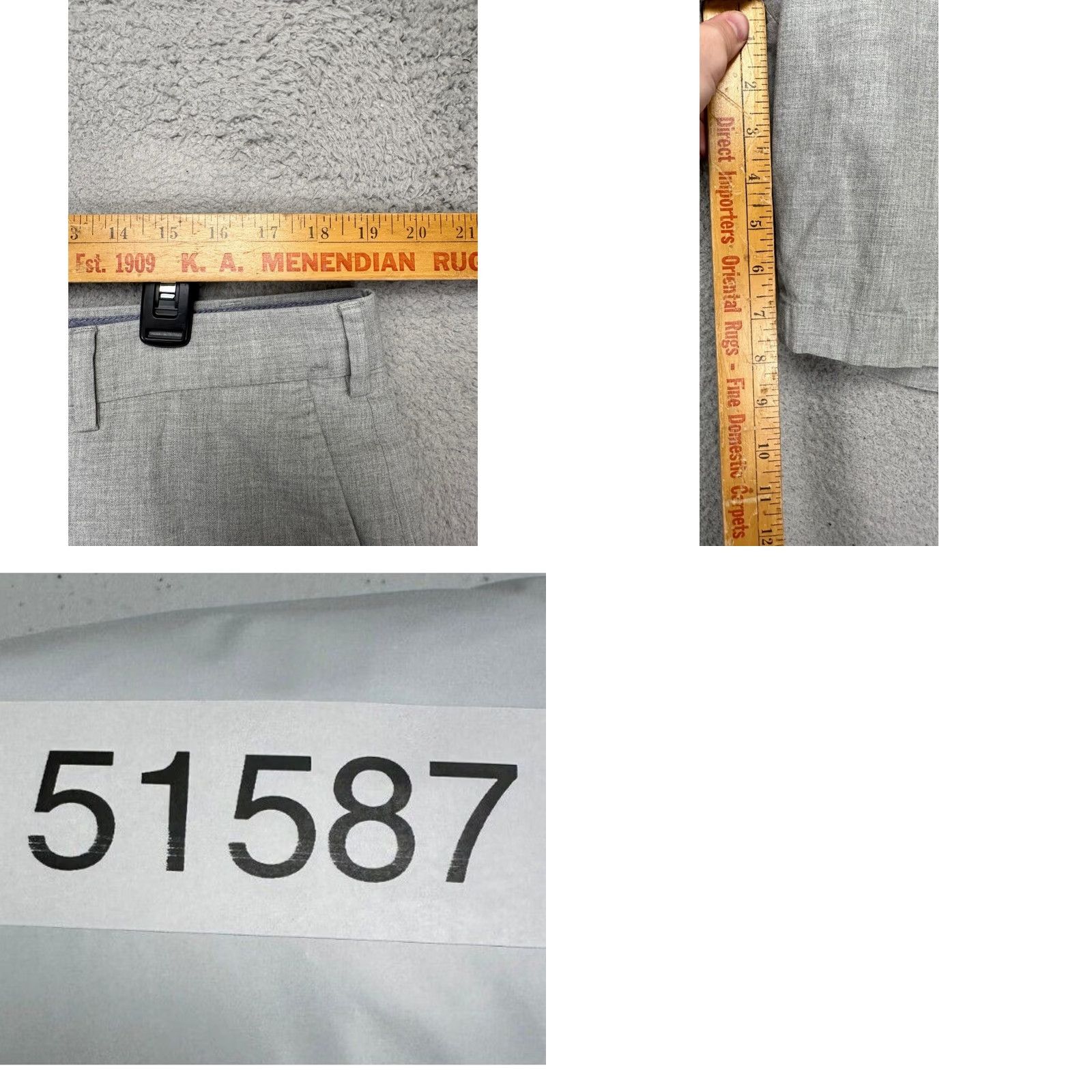 Hart Schaffner Marx Hart Schaffner Marx Shorts Mens 38 Light Grey Khakis Flat Front Casual Pockets Size US 38 / EU 54 - 8 Thumbnail