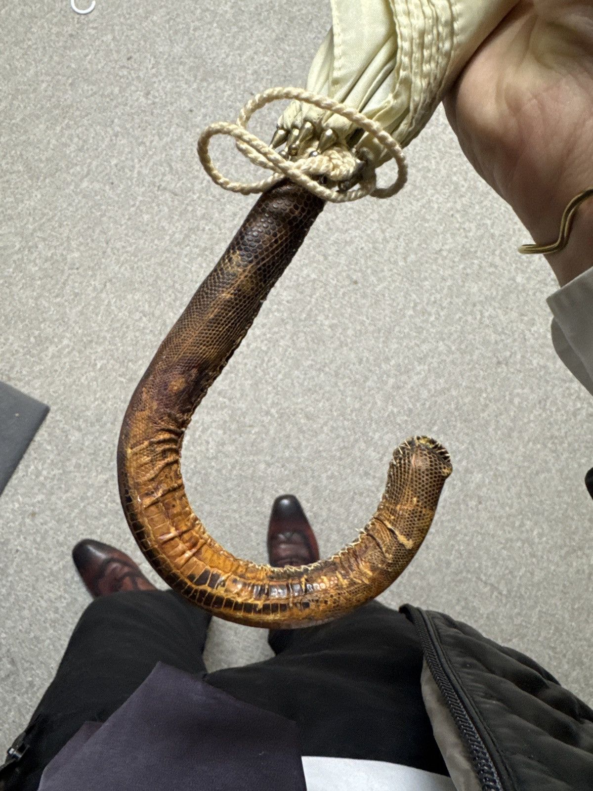 Other Vintage Exotic Cane Handle Umbrella – Crook Wood Handle Size ONE SIZE - 2 Thumbnail