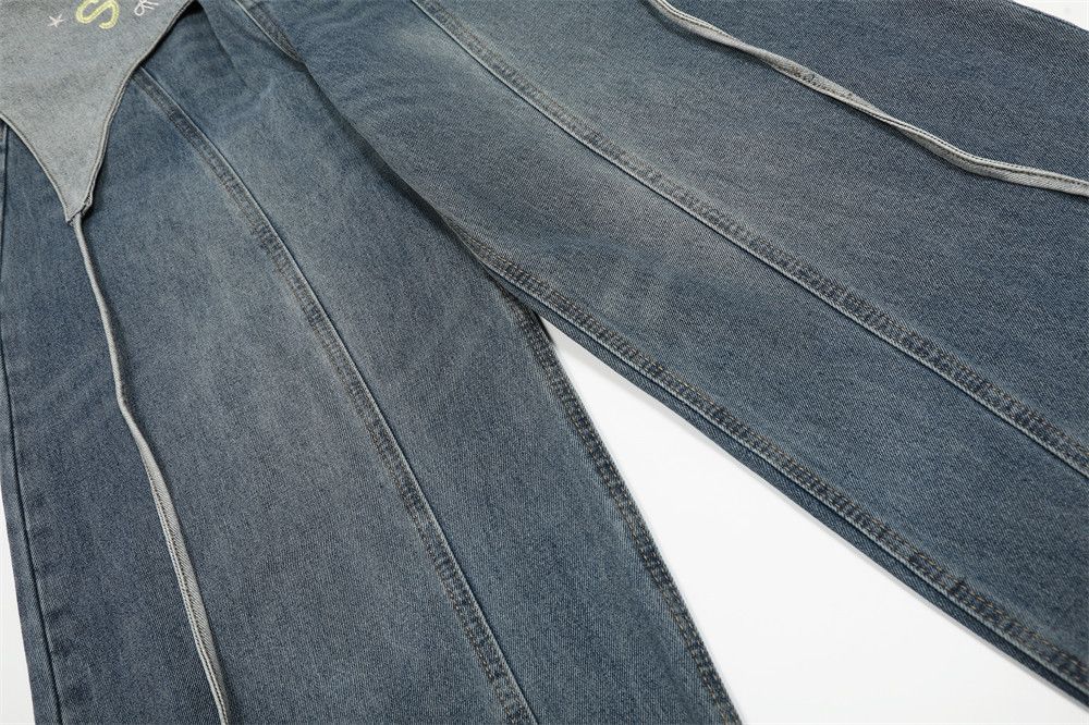 Vintage American retro embroidery men's loose scimitar jeans Size US 32 / EU 48 - 4 Thumbnail