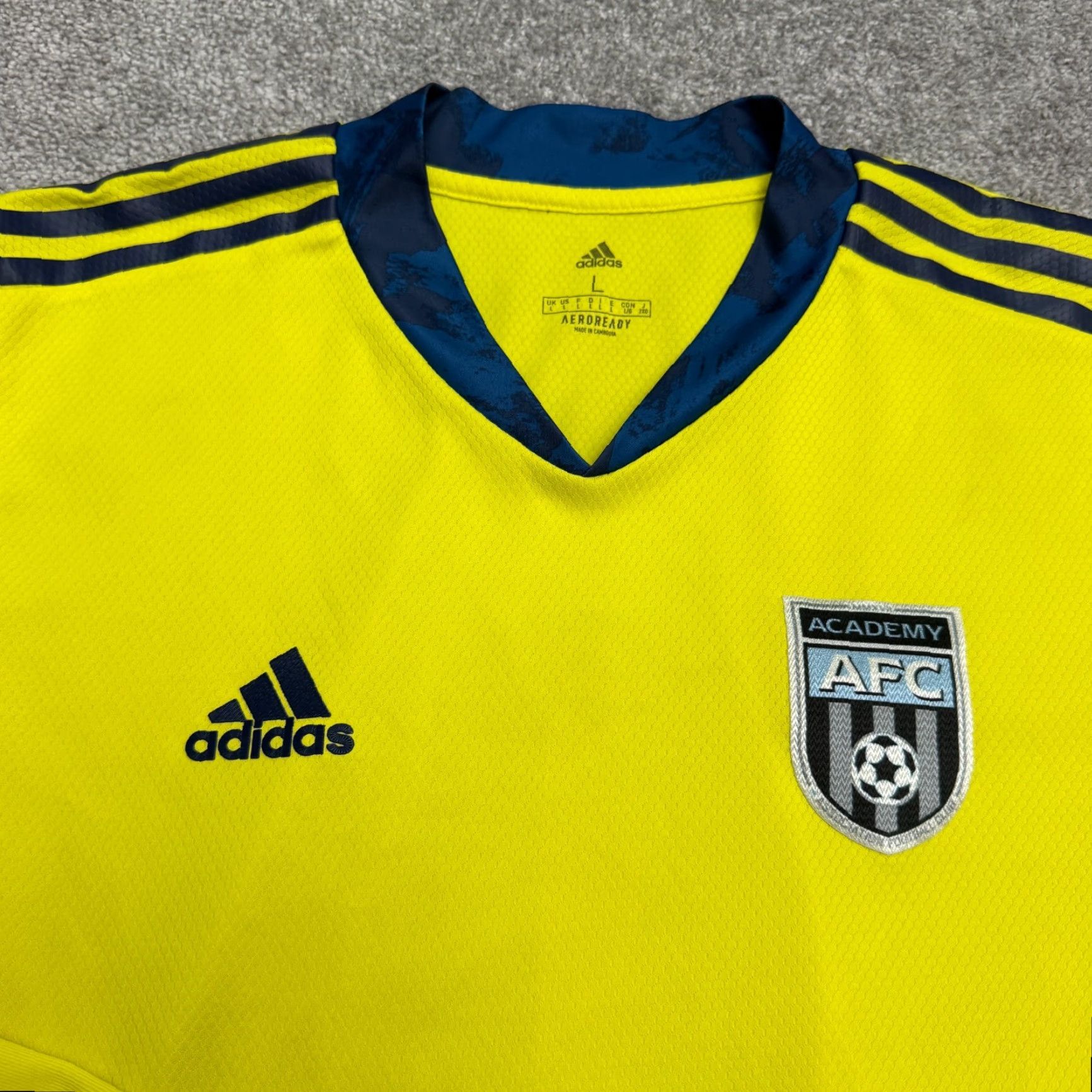 Adidas Adidas Aeroready Academia AFC #0 Goalie Soccer Jersey Mens Large Yellow Active Size US M / EU 48-50 / 2 - 3 Thumbnail