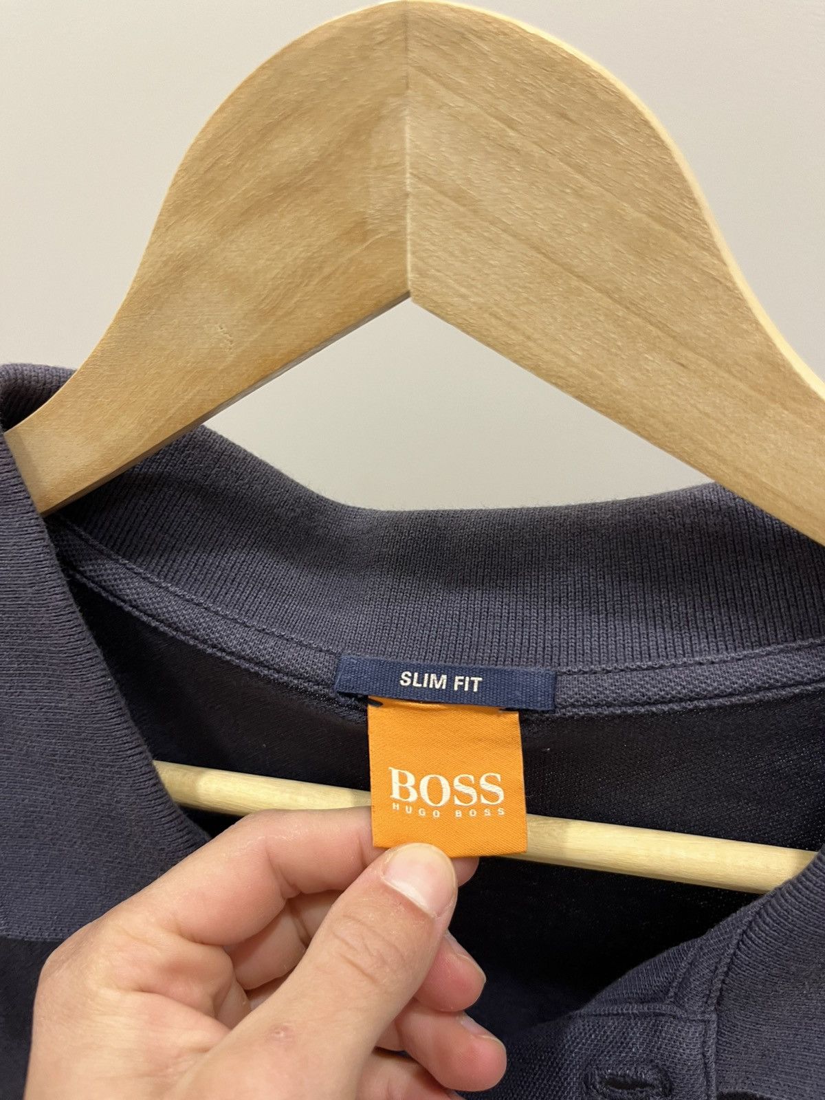 Vintage HUGO BOSS Orange Label Polo Shirt Short Sleeve Cotton Linen Size US XL / EU 56 / 4 - 4 Thumbnail