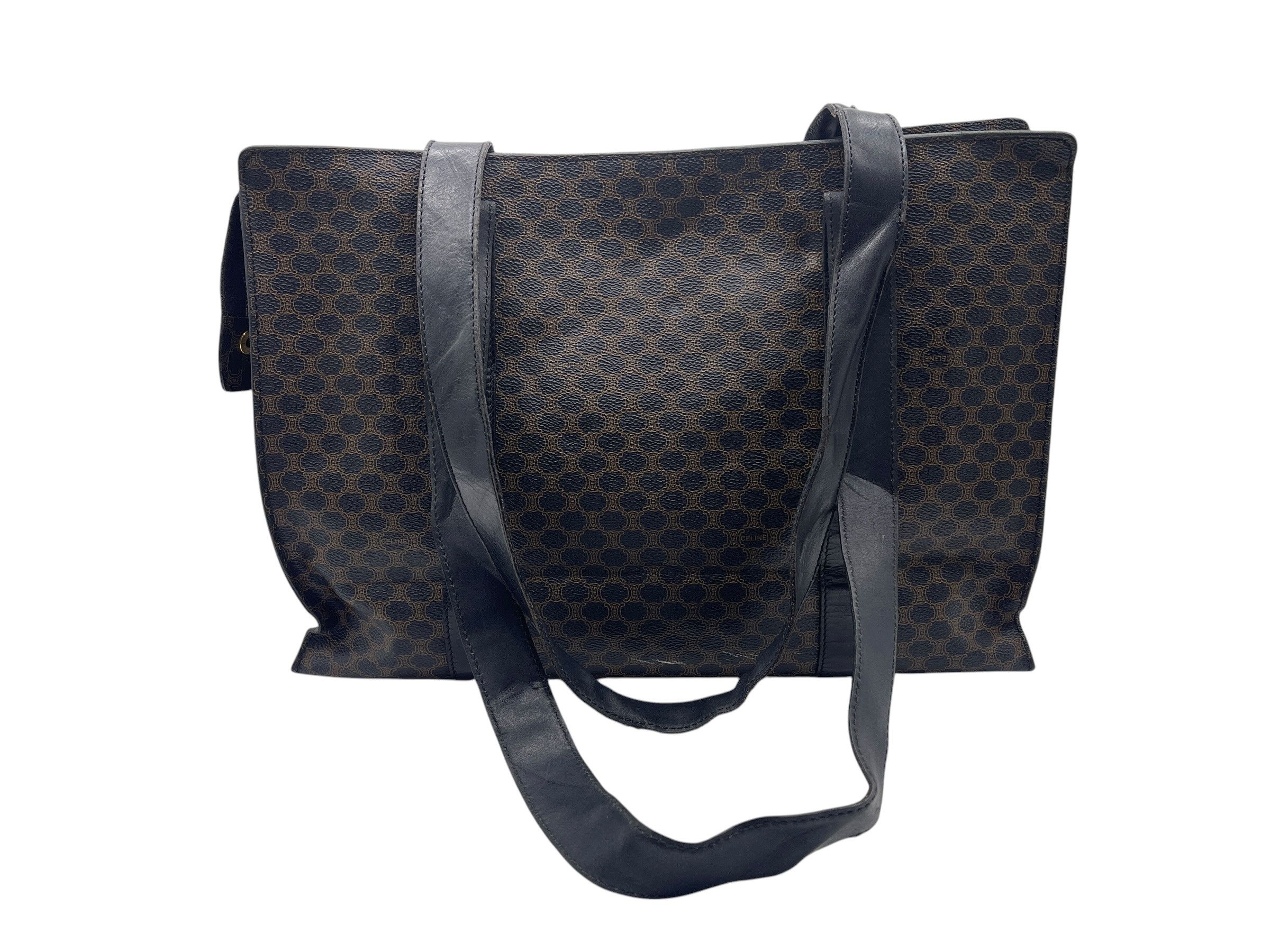 Celine Vintage Celine Macadam Tote Bag Large Monogram Leather Size ONE SIZE - 5 Thumbnail