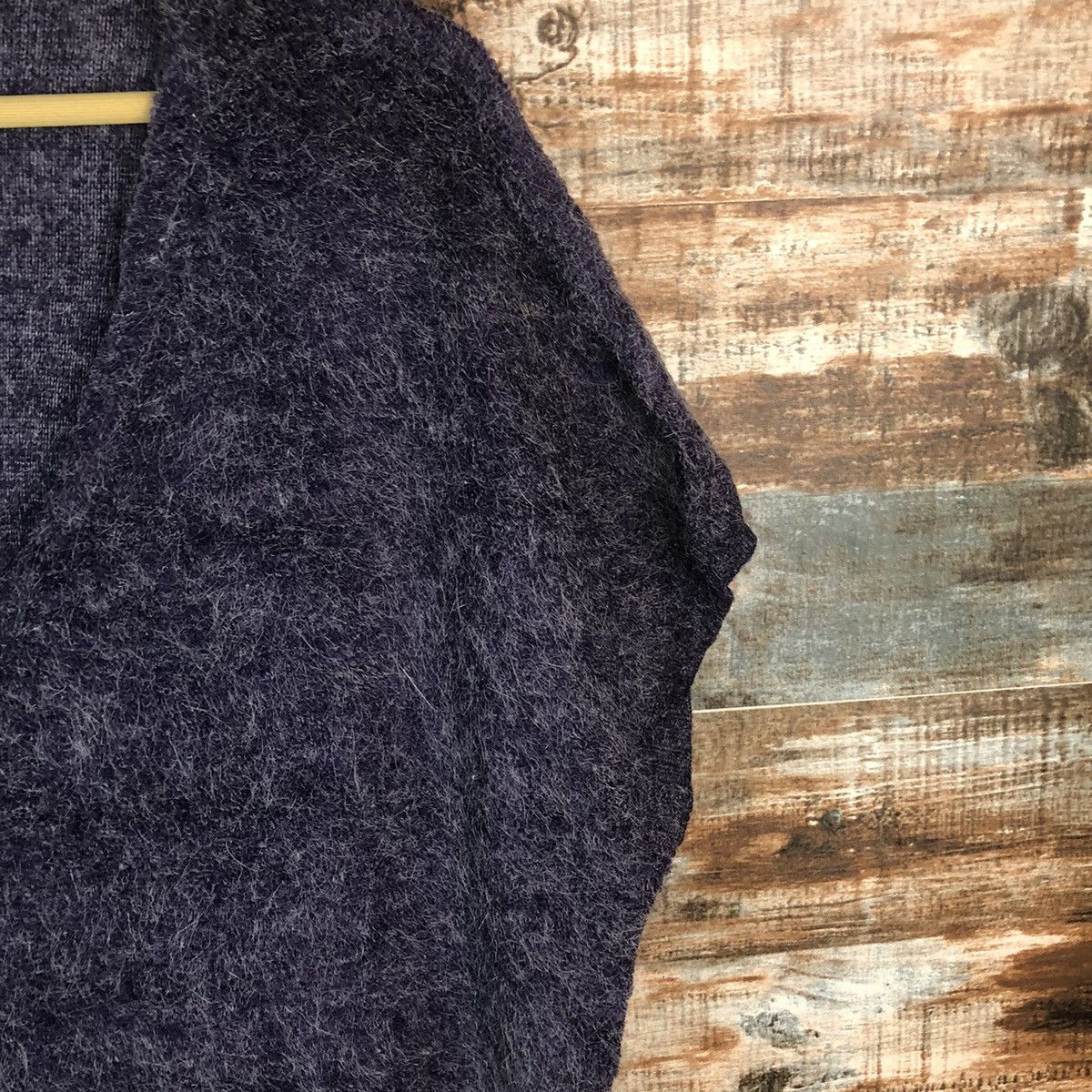 Homespun Knitwear × Japanese Brand Grove Dark Blue mohair shaggy Knitwear #A1891 Size L / US 10 / IT 46 - 7 Thumbnail