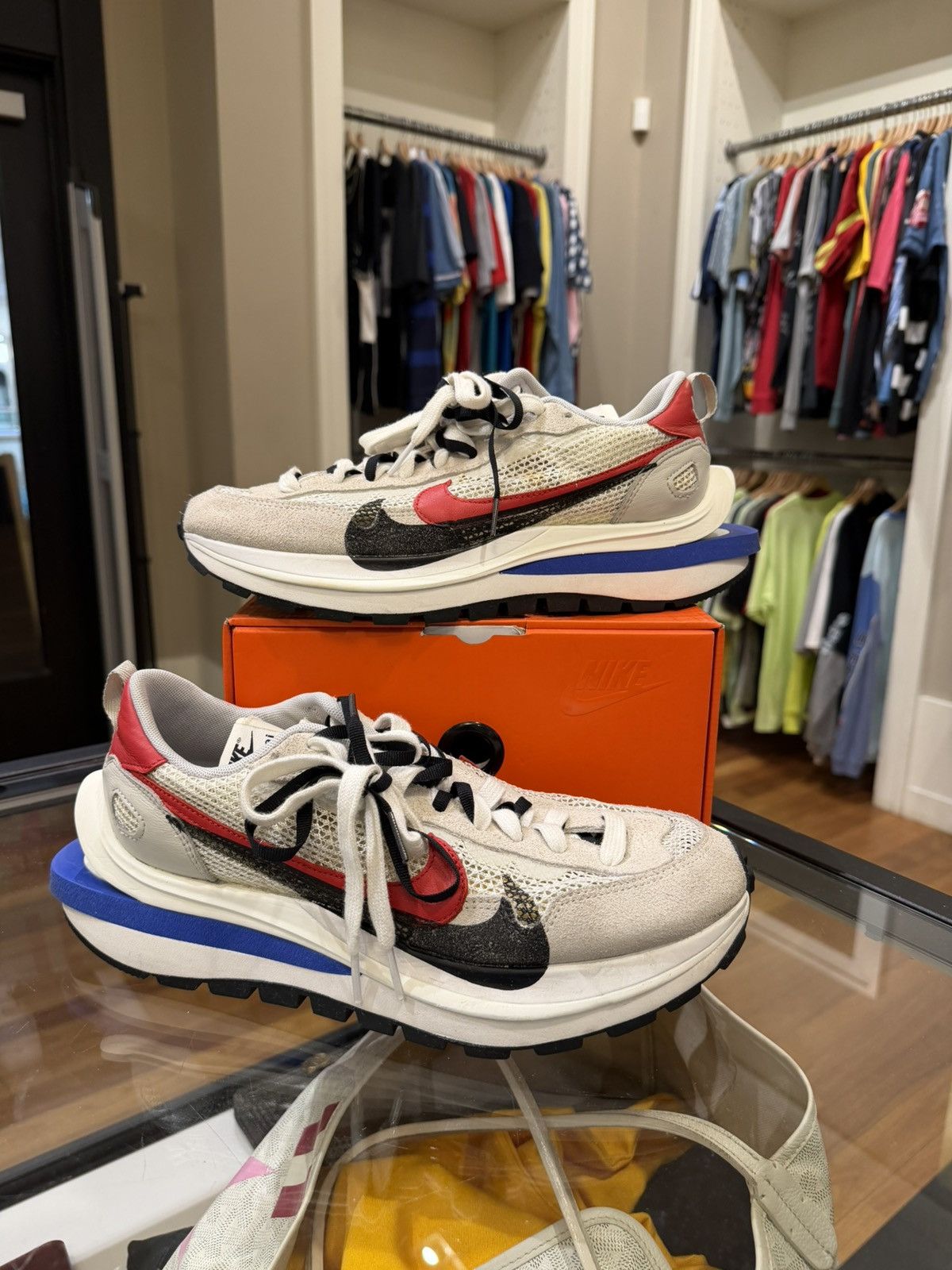 Nike × Sacai Nike Vaporwaffle ‘Sacai Sport Fuchsia Game Royal’ Size US 9.5 / EU 42-43 - 1 Thumbnail