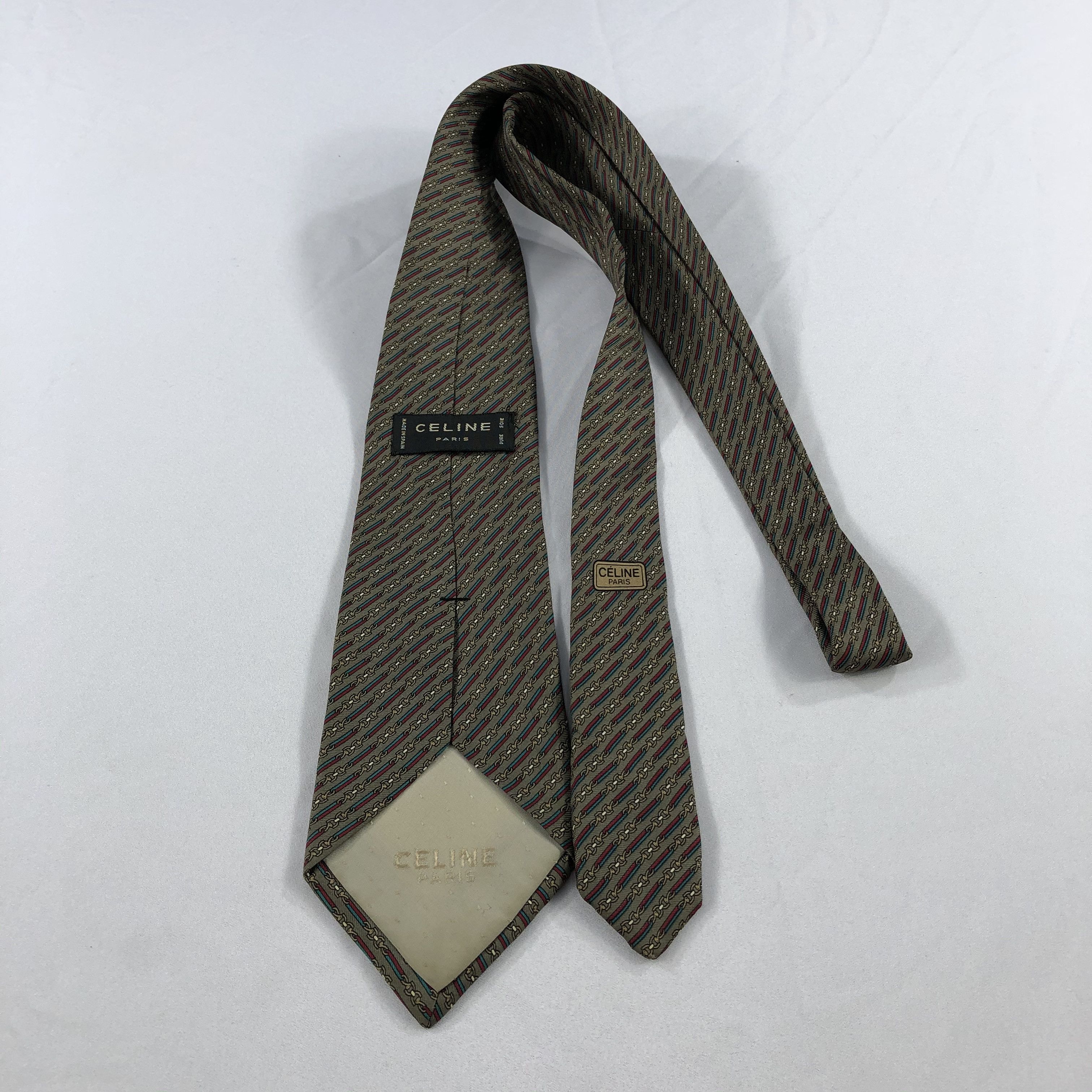 Vintage CeLIne Silk Neck Ties T53 Size ONE SIZE - 3 Thumbnail