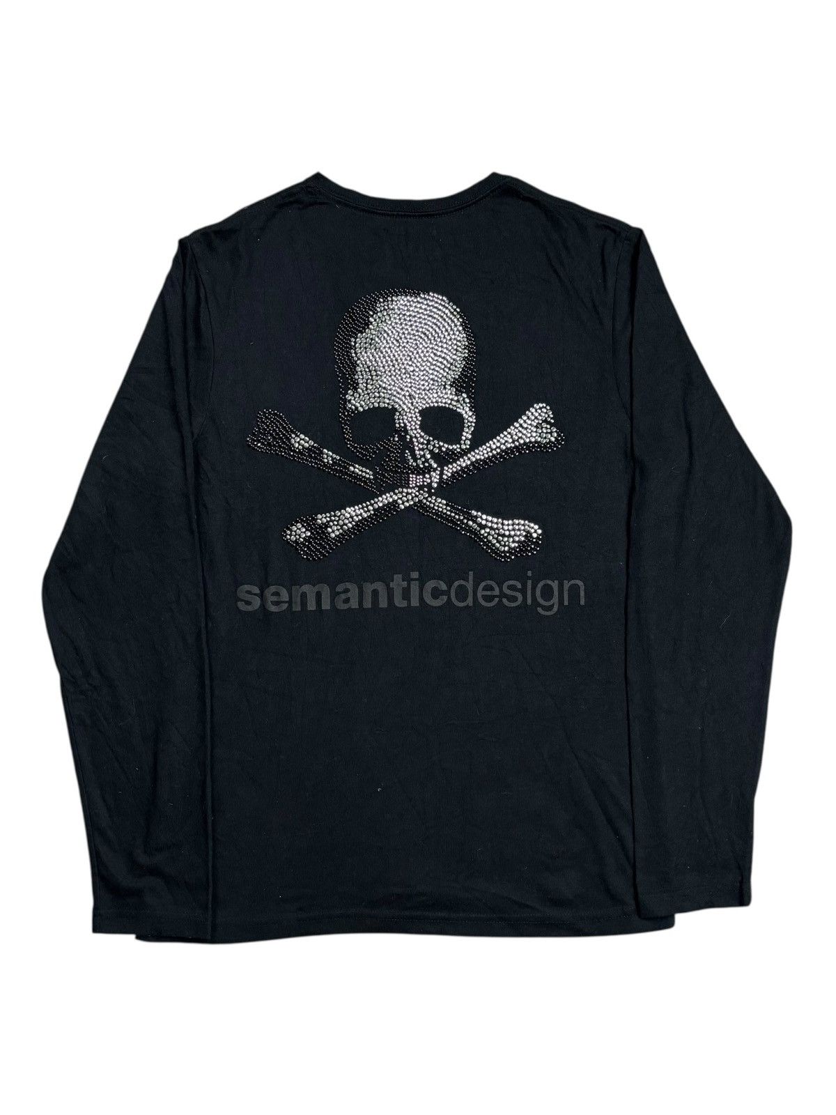 Roen 2000s Roen x Semantic - Beaded Skull V-Neck Long Sleeve Size US M / EU 48-50 / 2 - 1 Thumbnail