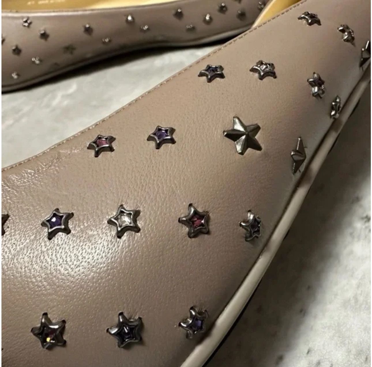 Jimmy Choo Jimmy Choo leather Taupe Flats with Star Studs Size US 11 / IT 41 - 5 Thumbnail