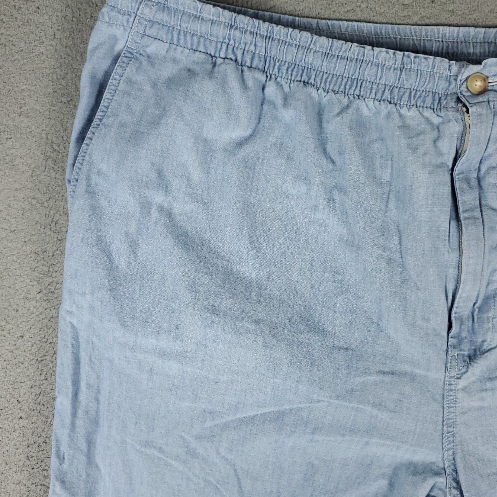 Ralph Lauren Ralph Lauren Pants Mens Big 4XB 46x29 Chino Trousers Light Blue 46 in Waist Regular Fit Straight Front Pockets Logo Cotton Kn t Size US 39 - 2 Thumbnail
