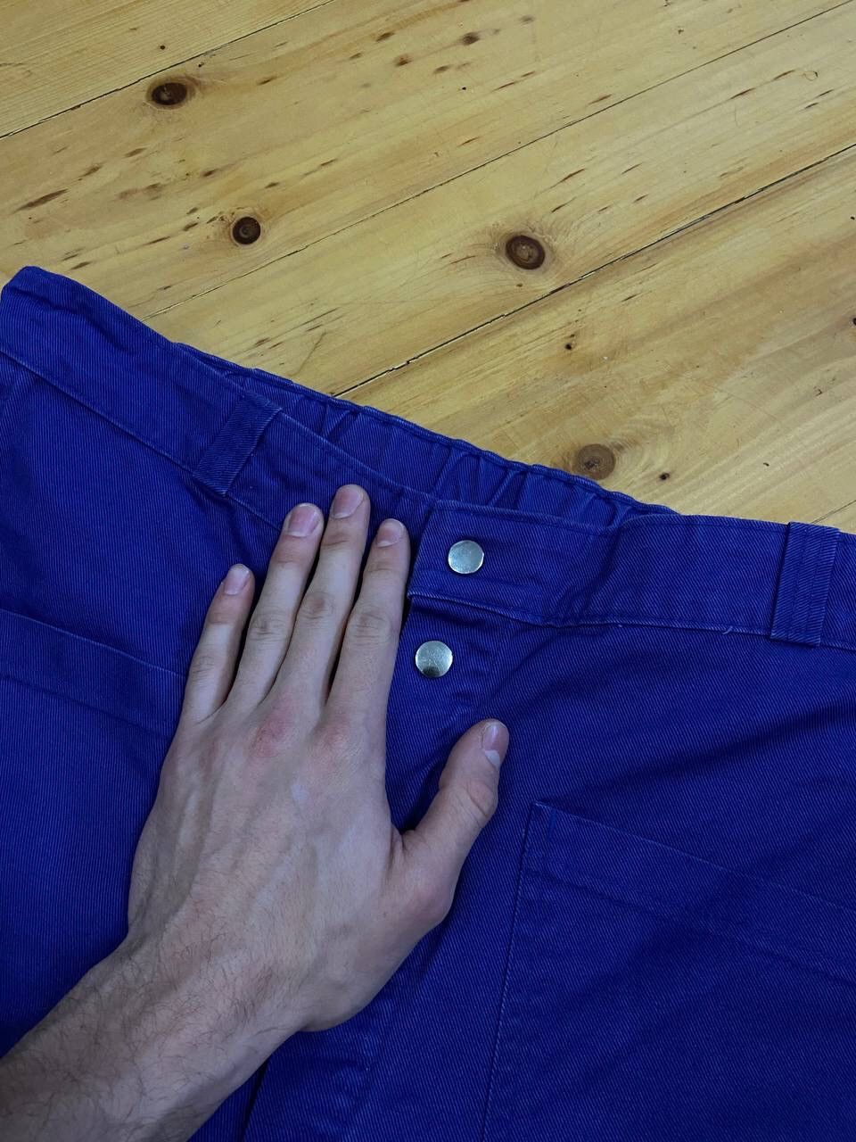 Le Laboureur Vintage French Workwear Washed Blue Front Pochets Pants Size US 33 - 7 Thumbnail
