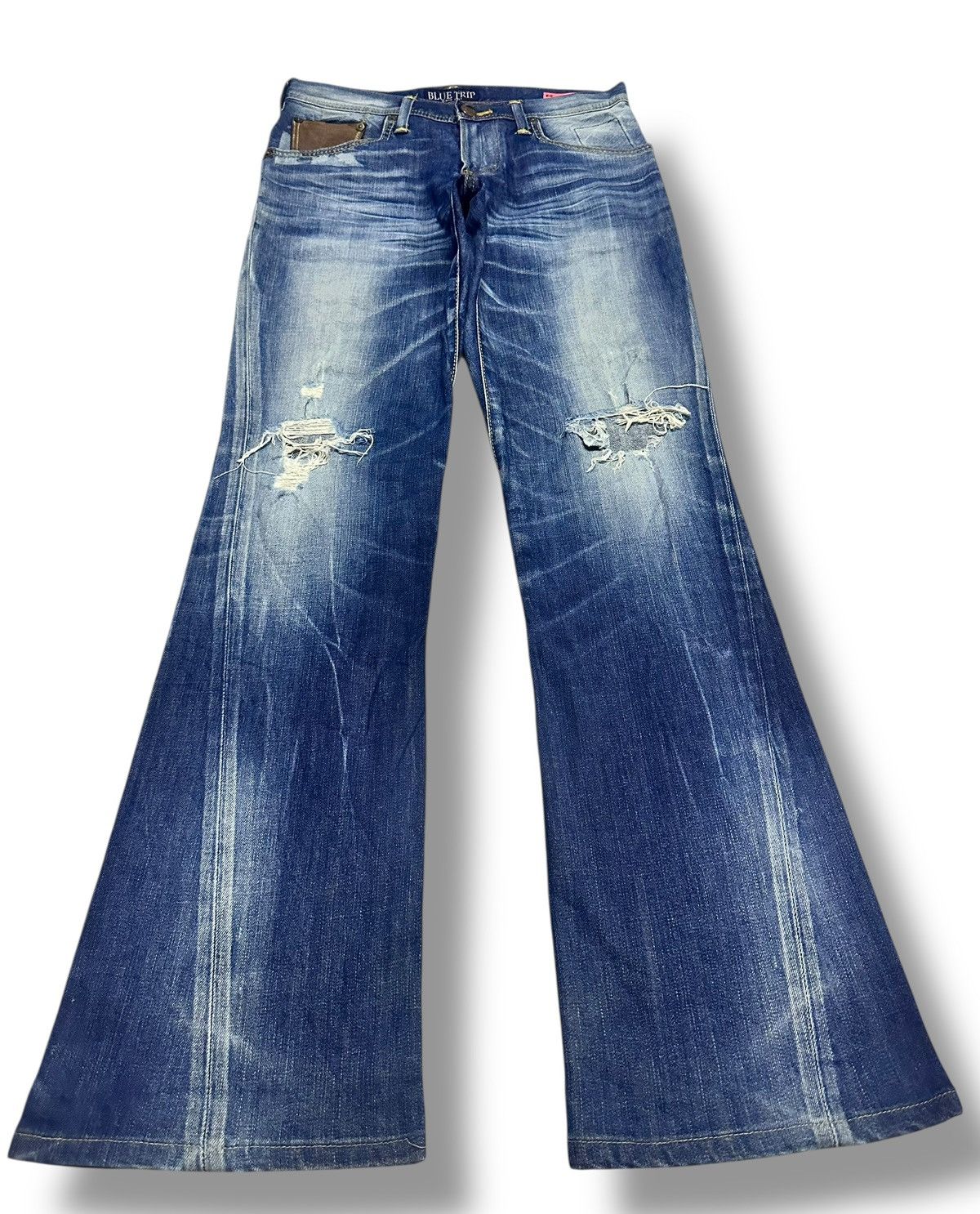 Edwin Flare Vintage Edwin BlueTrip Japan Flare Bootcut ThunderWash Size US 31 - 1 Thumbnail