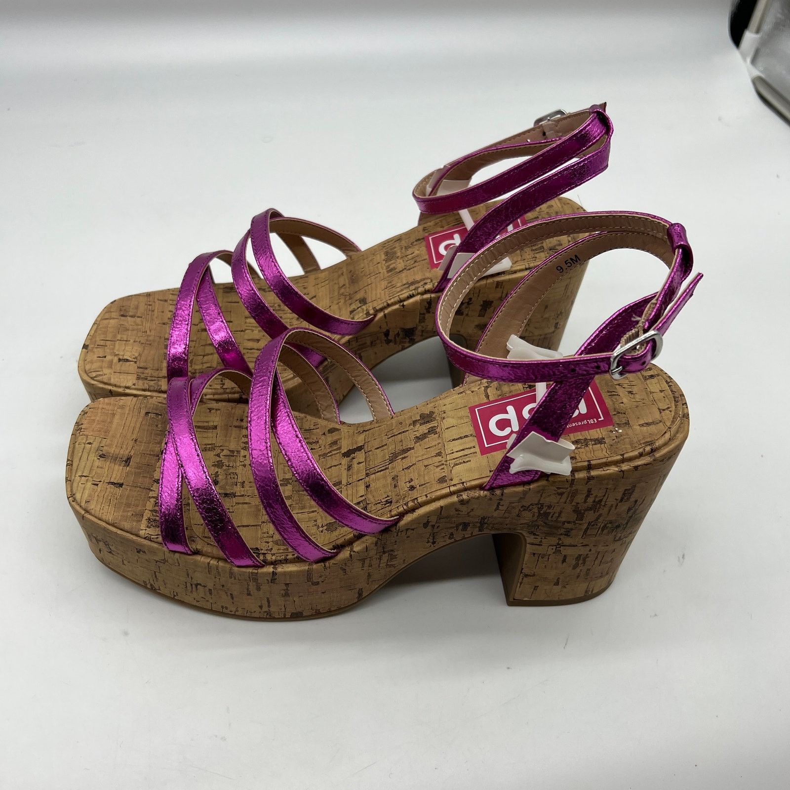 Other Pop Womens Kallie Heeled Sandals Pink Fuschia 9.5 Size US 9.5 / IT 39.5 - 7 Thumbnail