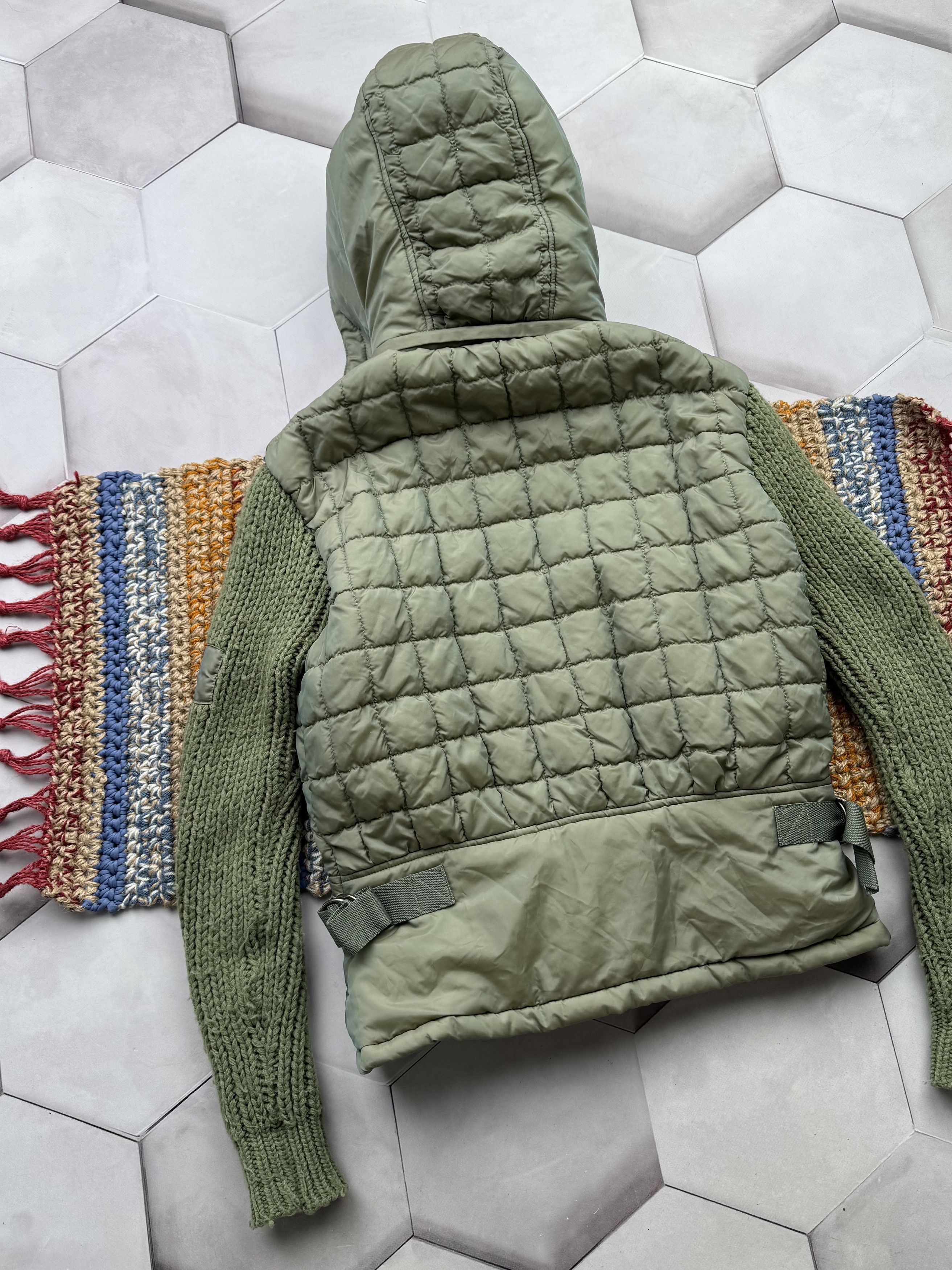 Japanese Brand Vintage Hooded Cropped Jacket With Knitted Sleeve Size M / US 6-8 / IT 42-44 - 7 Thumbnail