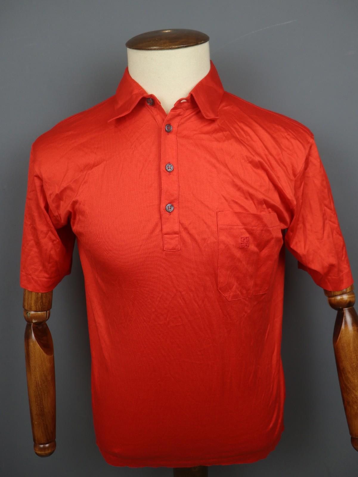 Givenchy Givenchy Red Cotton Collared Popover Polo Shirt Size L Size US L / EU 52-54 / 3 - 1 Thumbnail