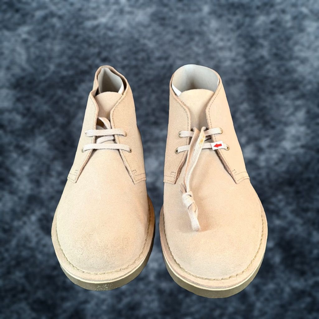 Clarks Clarks Shepton Desert Boot Suede Taupe Distressed Ankle Mens 11.5 M Leather Fabric Cushioned Comfort Casual Workwear Preppy Size US 11 / EU 44 - 1 Thumbnail