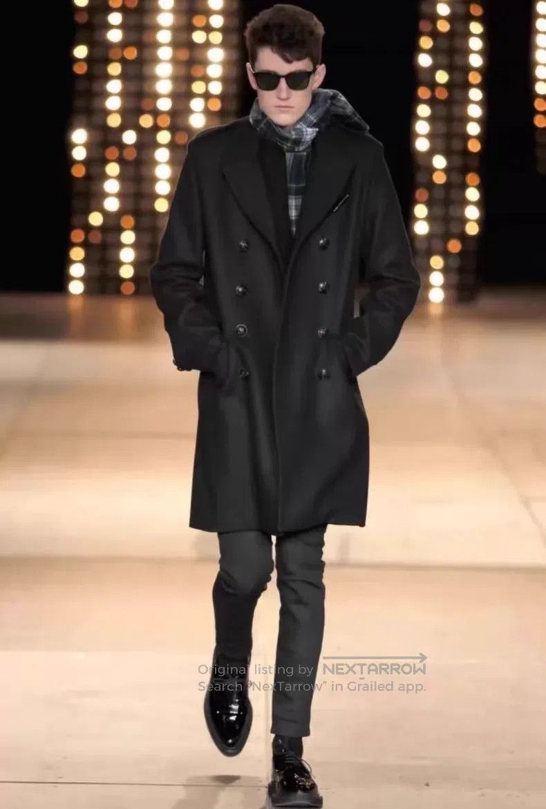 Saint Laurent Paris Saint Laurent Paris Navy button double-breasted coat Size US S / EU 44-46 / 1 - 9 Thumbnail