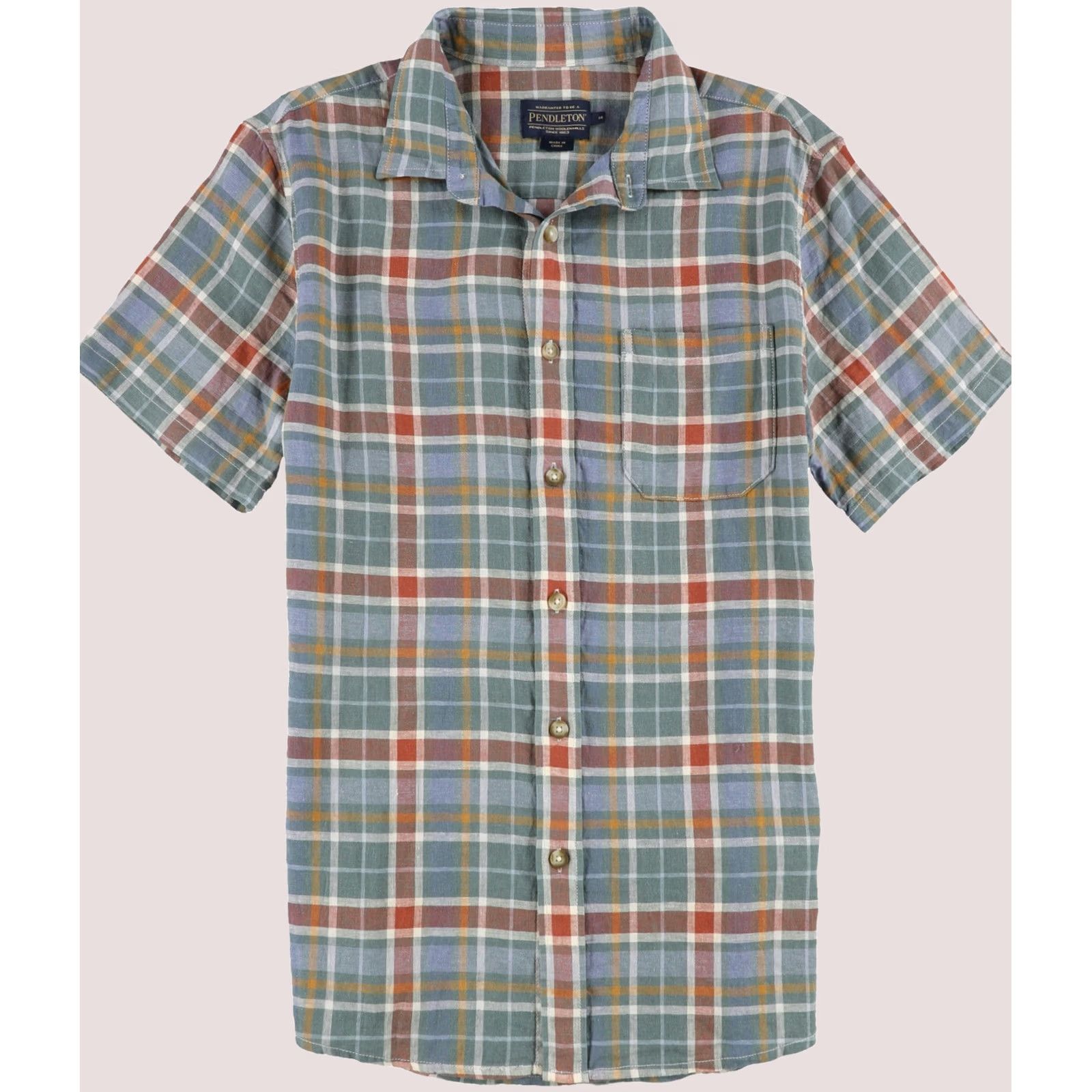 Pendleton Pendleton Mens Plaid Button Up Shirt, Multicoloured, Medium Size US M / EU 48-50 / 2 - 1 Thumbnail
