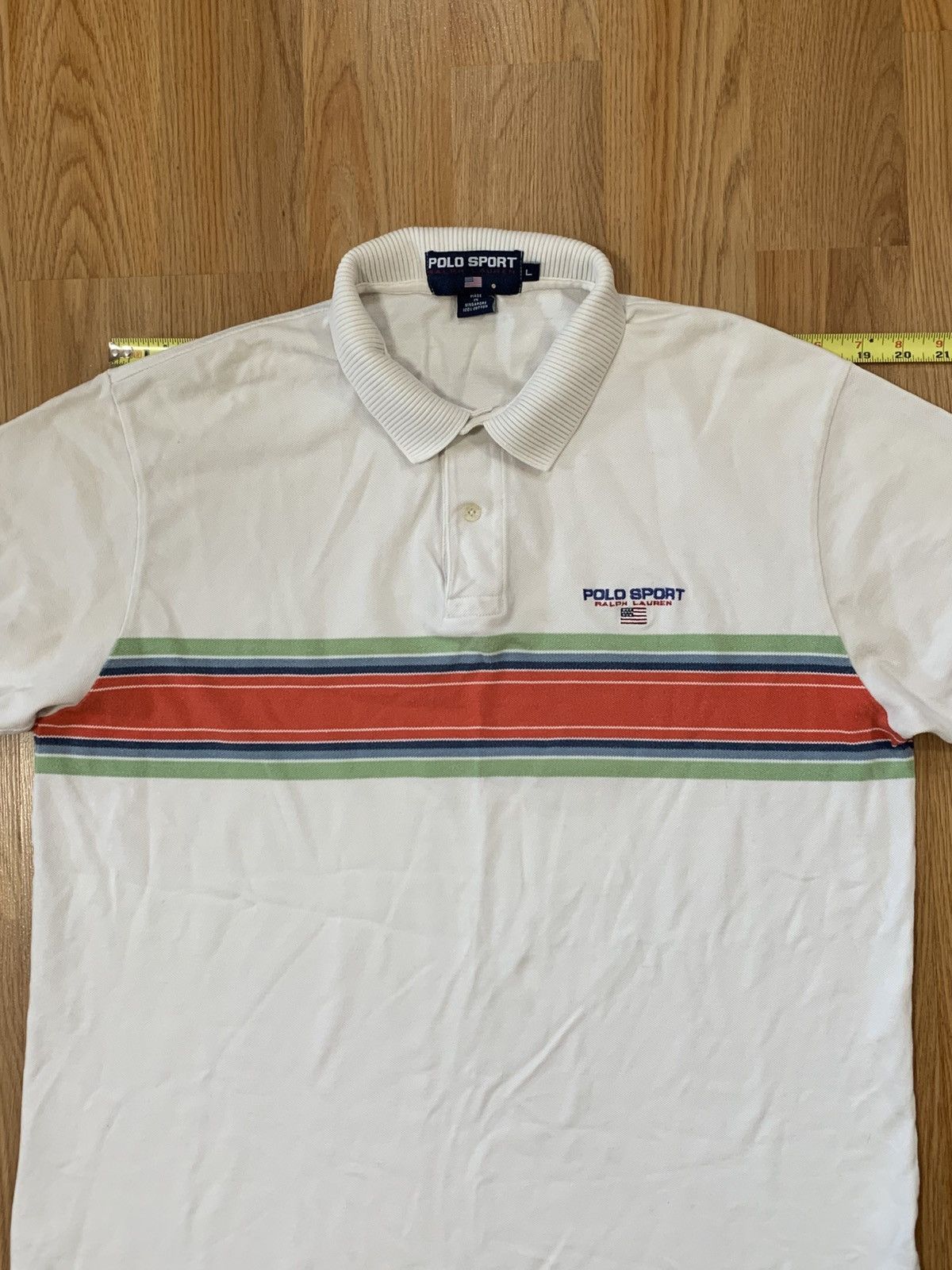 Polo Ralph Lauren SzL- Polo Sport Ralph Lauren Short Sleeve Aztec Stripe Polo Size US L / EU 52-54 / 3 - 8 Thumbnail