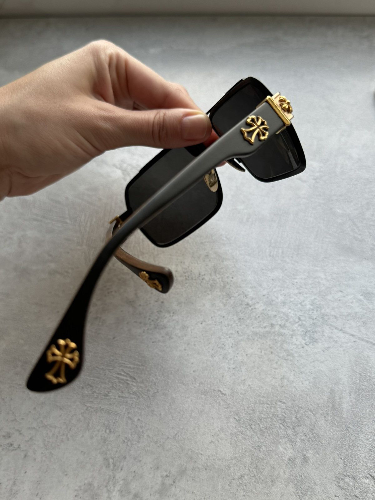 Chrome Hearts Chrome Hearts HUMMER Gold Sunglasses Size ONE SIZE - 5 Thumbnail