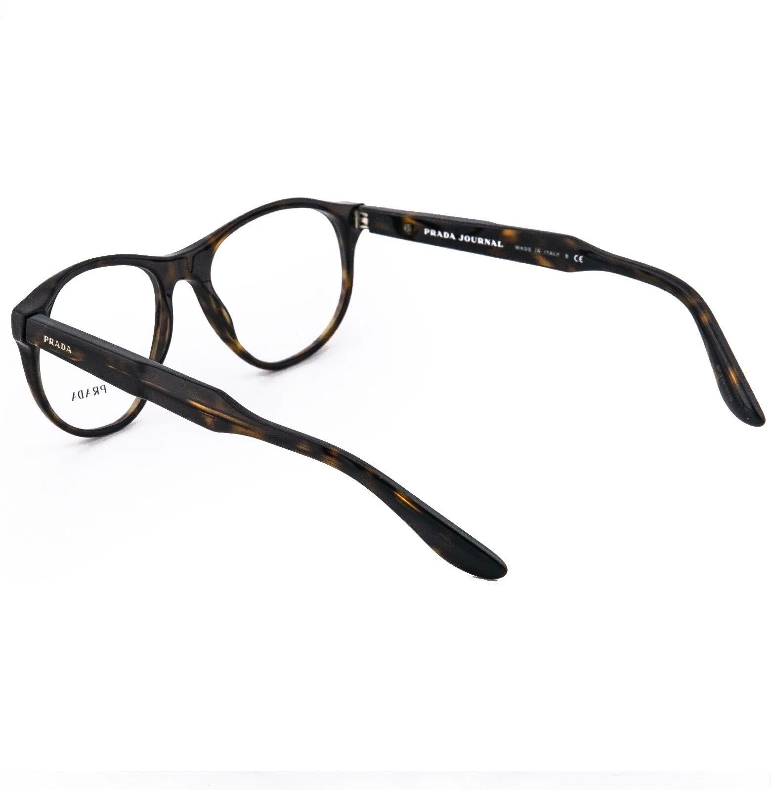 Prada PRADA 12S JOURNAL PR12SV Brown Havana Oval Optical Frame Size ONE SIZE - 2 Thumbnail
