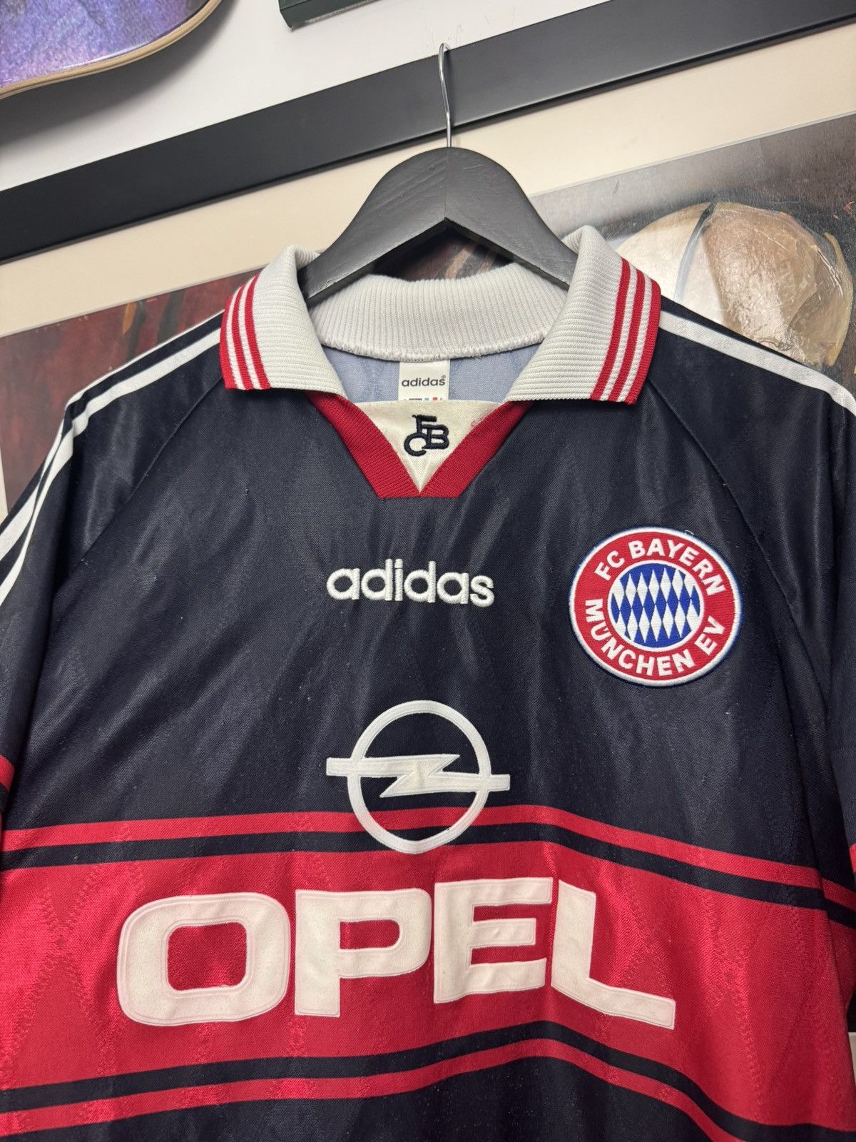 Adidas Vintage 90s Adidas Bayern Munchen Soccer Football Jersey Size US L / EU 52-54 / 3 - 3 Thumbnail