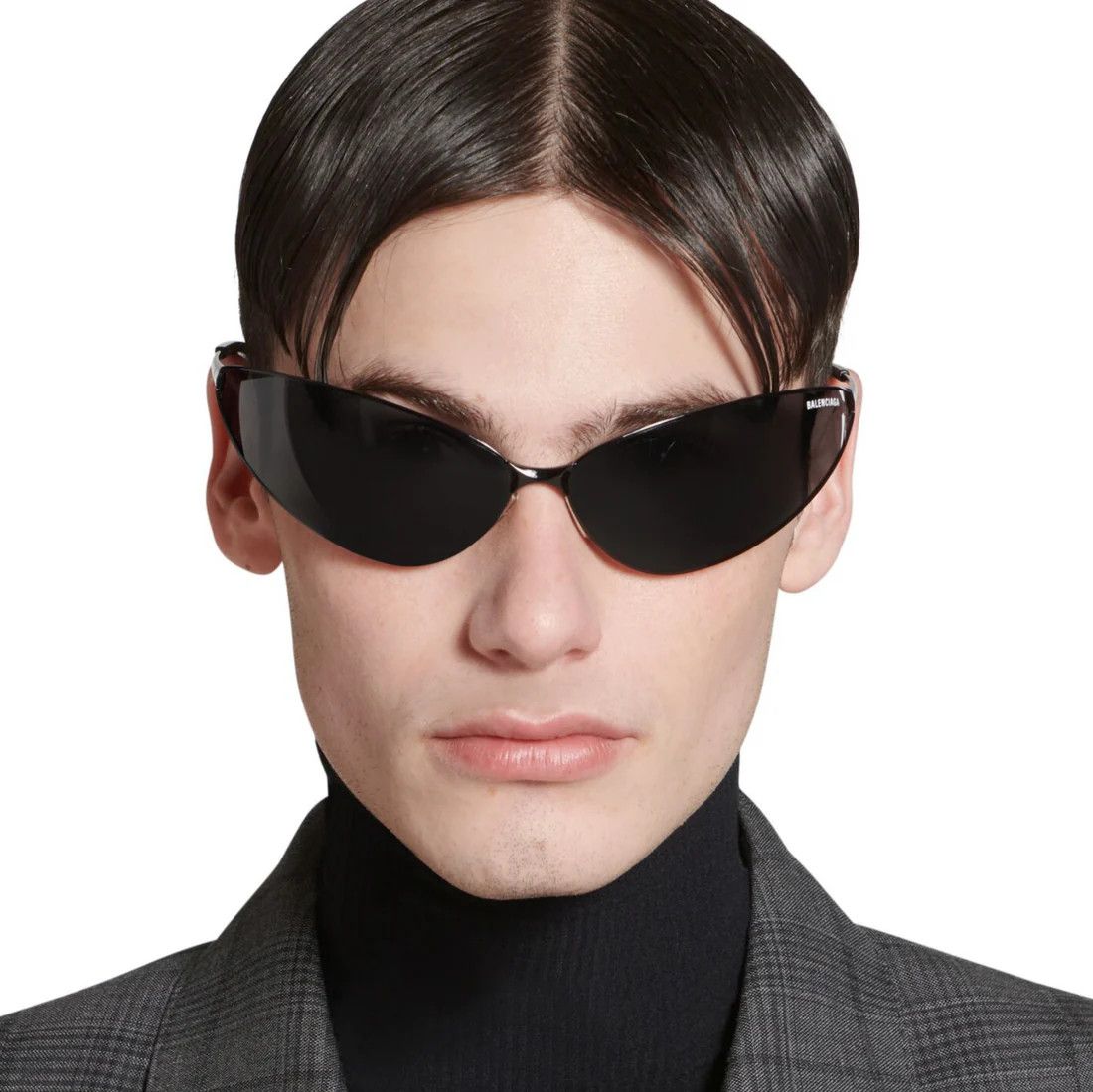 Balenciaga o1mt1gz1224 Size: OS / Razor Cat Sunglasses in Black Size ONE SIZE - 6 Thumbnail