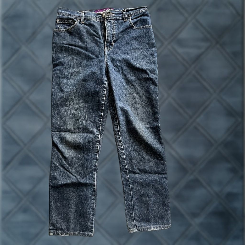 Gloria Vanderbilt Gloria Vanderbilt Amanda Jeans Tapered Denim 8P Blue Stretch Womens 90s Logo Size 30" / US 8 / IT 44 - 1 Thumbnail