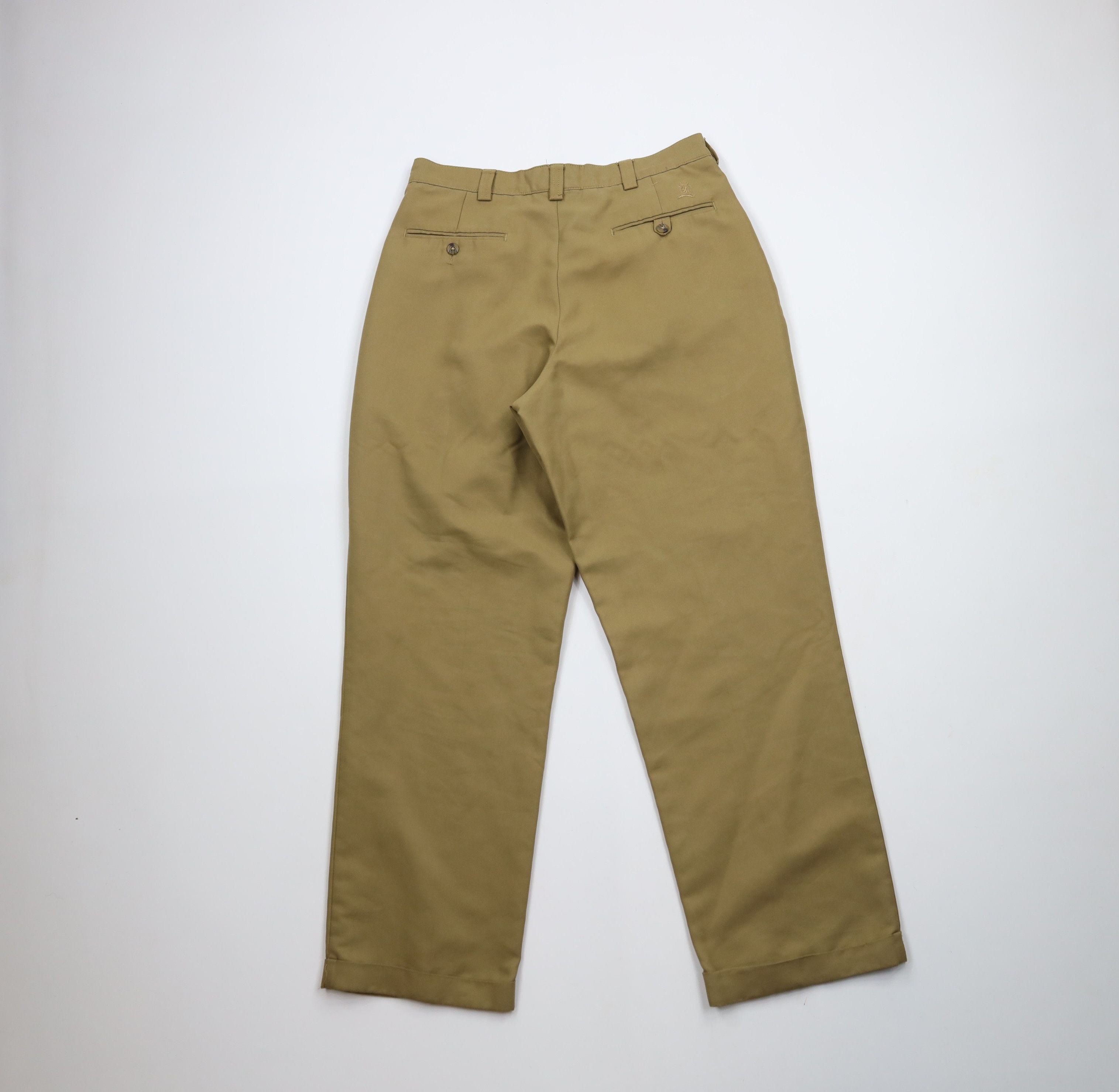 Tommy Hilfiger × Vintage Vintage 90s Tommy Hilfiger Cuffed Wide Leg Chino Pants Brown Size US 30 / EU 46 - 11 Thumbnail
