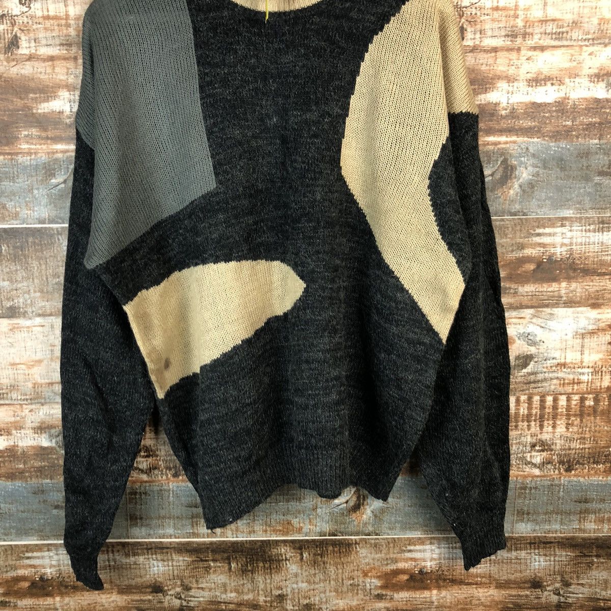 Japanese Brand DL Toc Toc Way Black art vintage Knitwear #A1498 Size US L / EU 52-54 / 3 - 3 Thumbnail